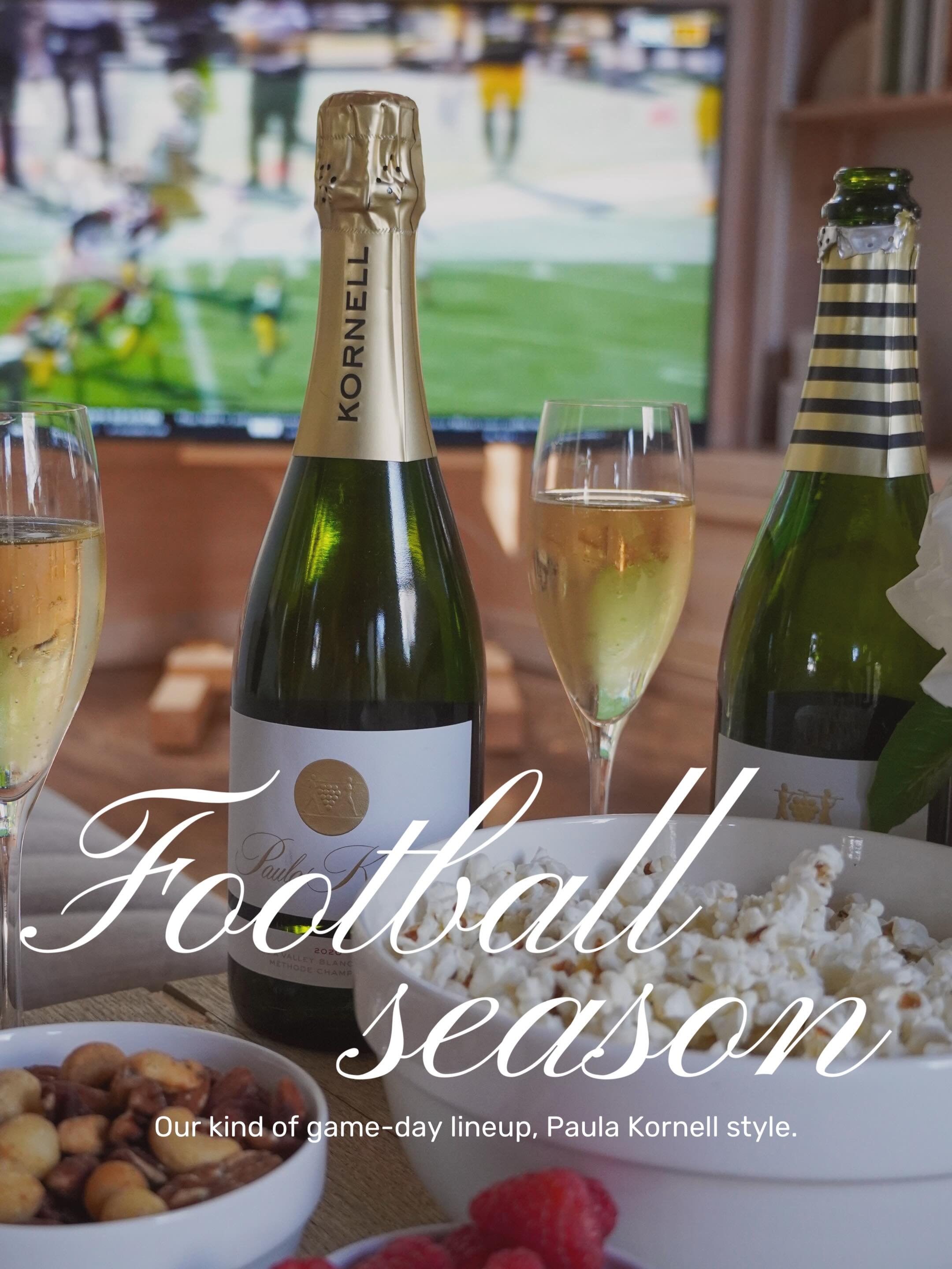 Our kind of game-day lineup. 🏈🥂 Something salty, something sweet, a cozy spot on the couch, and plenty of bubbles to go around. ✨

Whether you&rsquo;re watching every play or just here for the snacks, football season is always better with a bottle 