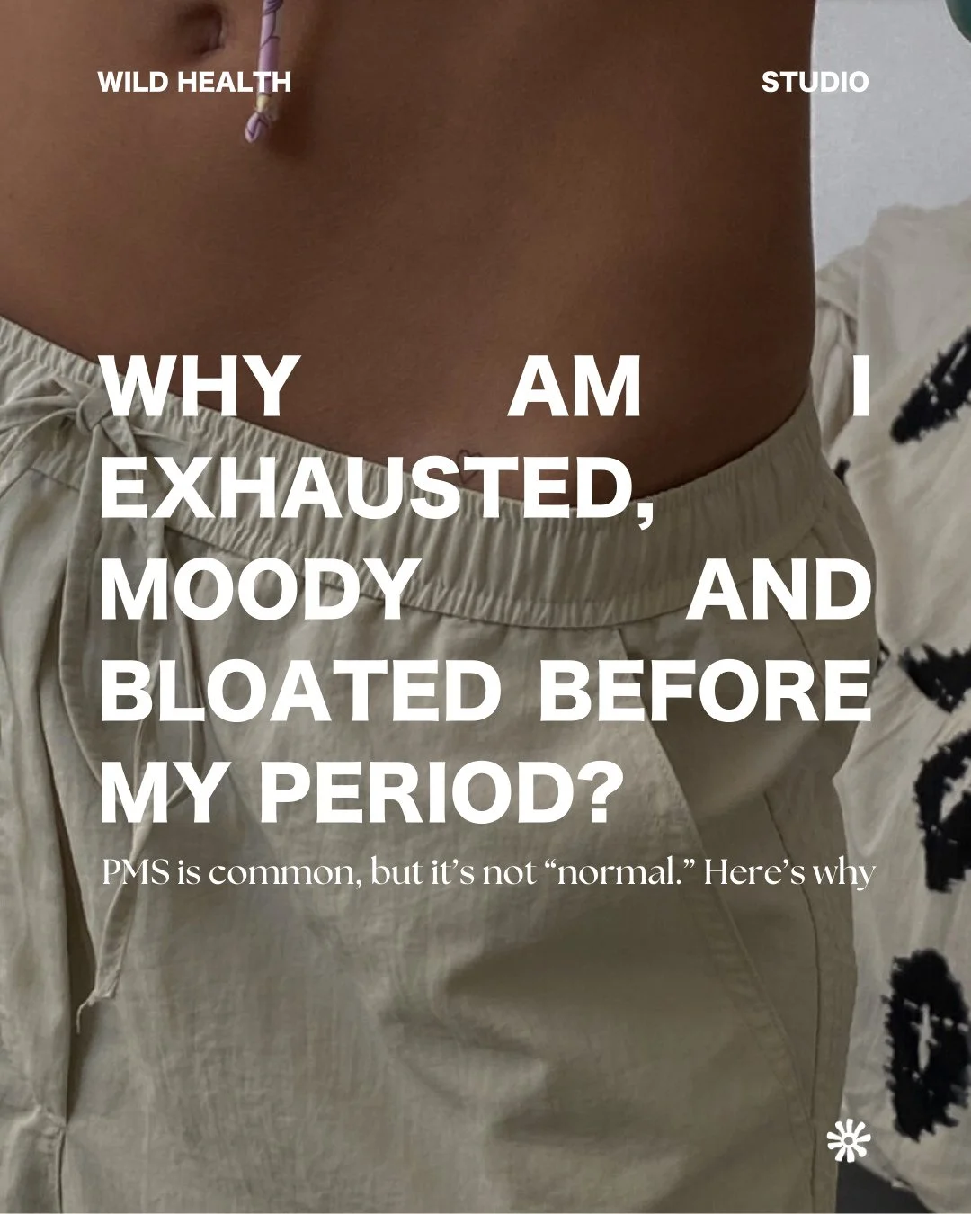 Women often wonder, &ldquo;Why do I feel SO exhausted, moody, and bloated before my period?&rdquo; These are classic PMS symptoms (and if they&rsquo;re extreme, it could be a sign of something deeper like PMDD), but they&rsquo;re not something you ju