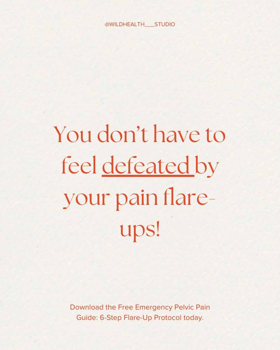Pelvic pain flare-ups can feel debilitating, and it&rsquo;s easy to feel stuck when they arrive. ⁠
⁠
That&rsquo;s why I created the Emergency Pelvic Pain Guide: 6-Step Flare-Up Protocol.⁠
It&rsquo;s a free resource to help you feel supported when pai