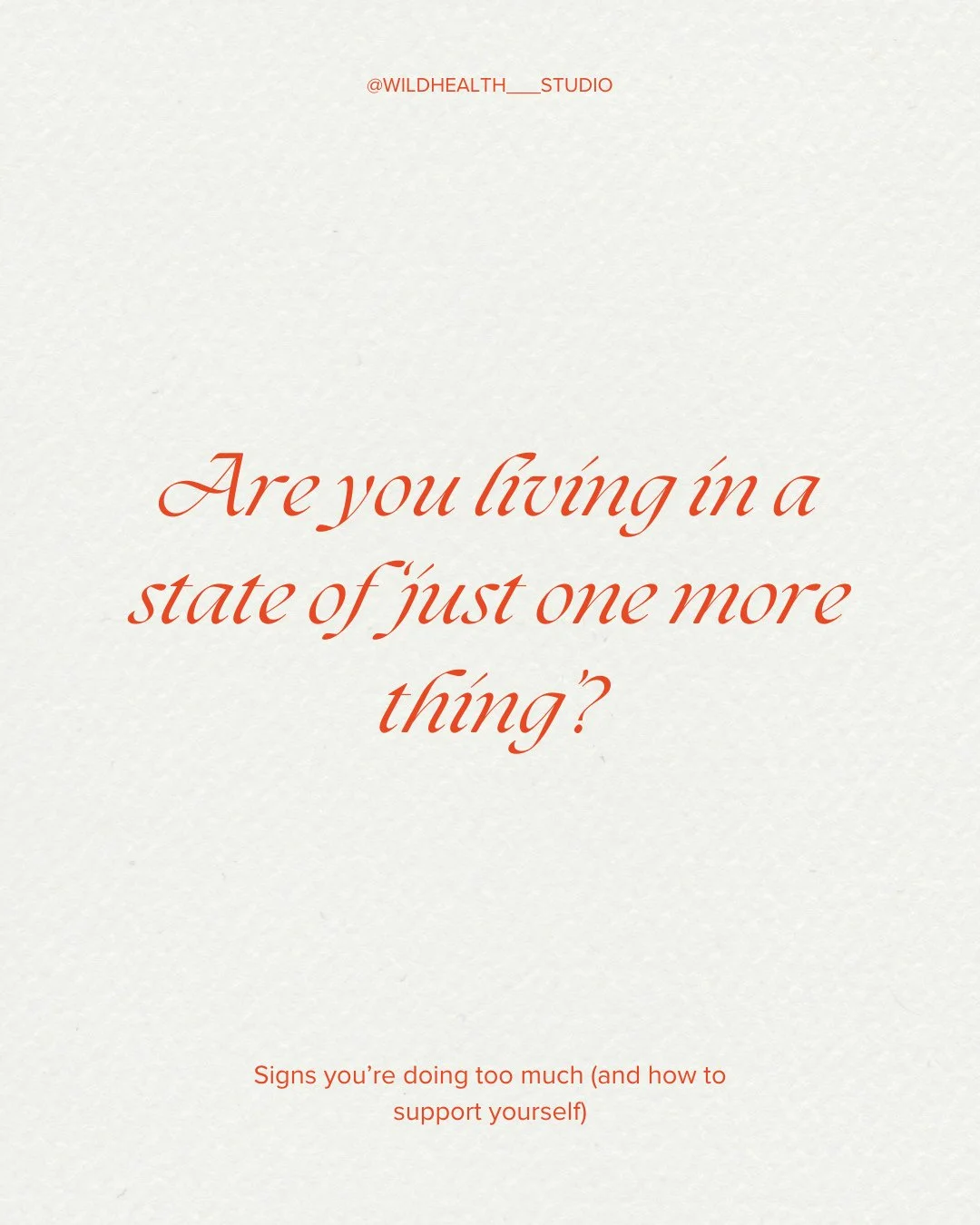 You&rsquo;re probably super productive and admired for it! But that constant go-mode is draining your system (especially your hormones). Let&rsquo;s explore early signs of overdoing it.⁠

Signs: 
- waking up tired regardless of the amount of sleep yo