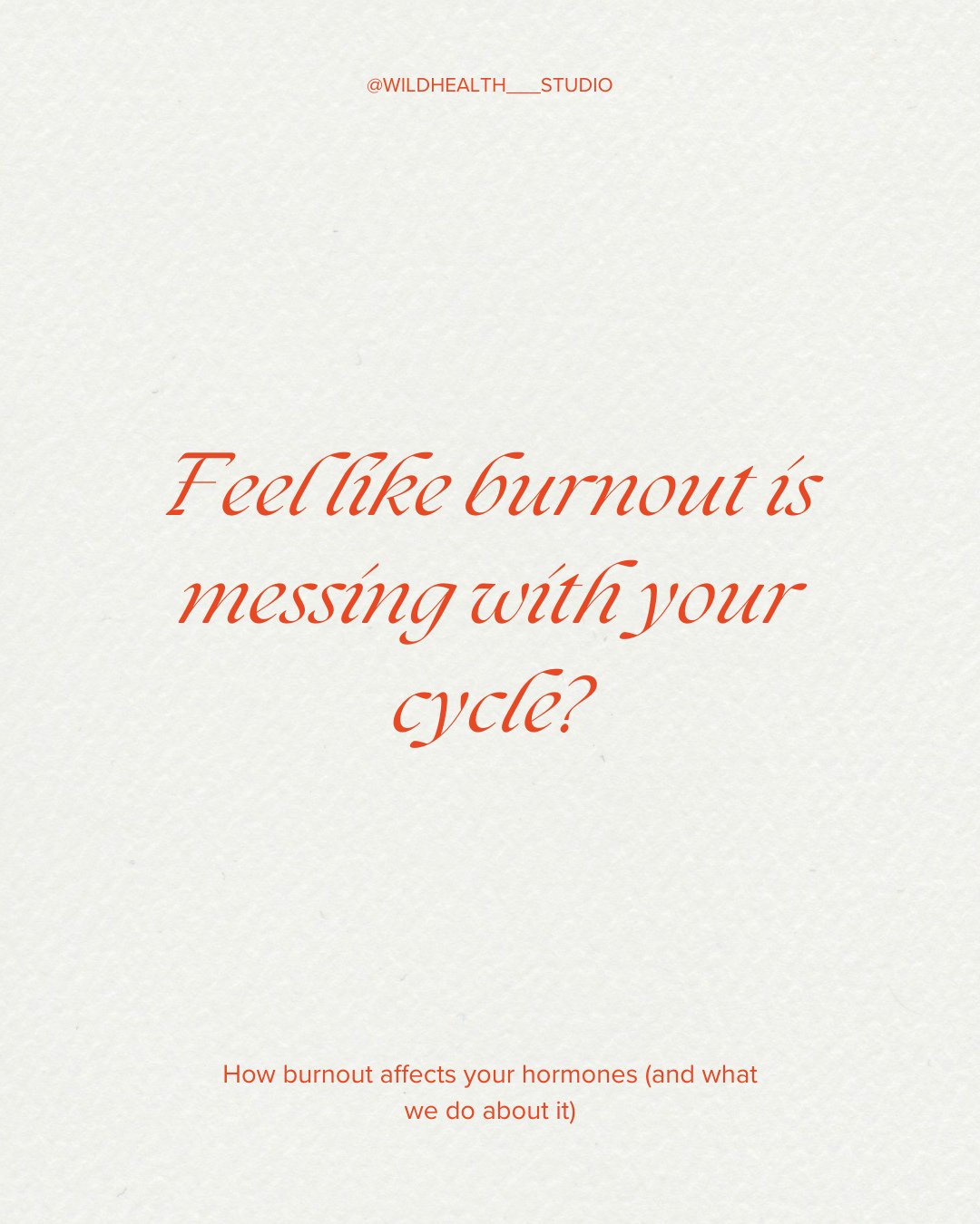 So many of the women I work with tell me the same thing:⁠
⁠
&ldquo;I don&rsquo;t even know what feeling good feels like anymore.&rdquo;⁠
⁠
They&rsquo;re exhausted. Their cycles are irregular or heavy and painful. Their gut flares up constantly regard