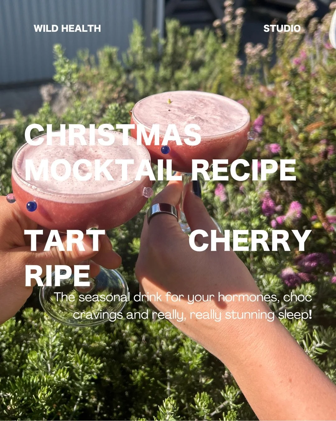 A Christmas mocktail that keeps you feeling great!! And tastes so damn good! 

Tart cherry juice in all her glory doing wonders for your sleep! Instead of waking up feeling yuck, you can try this instead and wake up better than before! 

We have anot