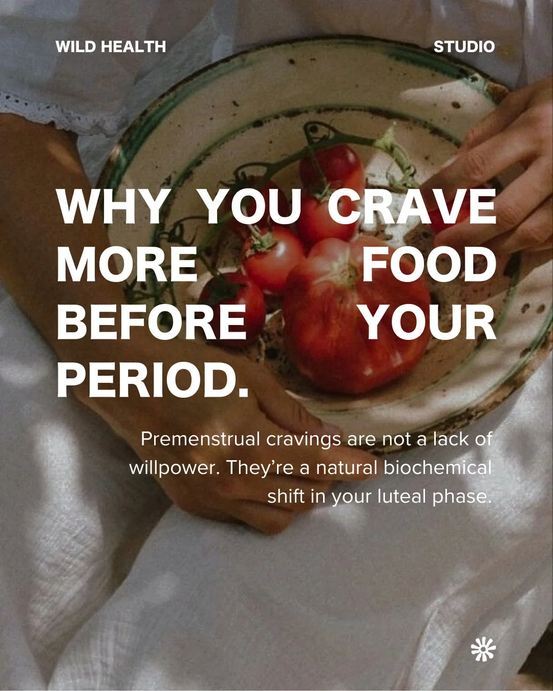 Premenstrual cravings are not lack of discipline. They are biochemical.⁠
⁠
In the luteal phase, your body needs more energy. Blood sugar dips, low magnesium, poor sleep and stress all increase cravings. Understanding why cravings happen allows you to