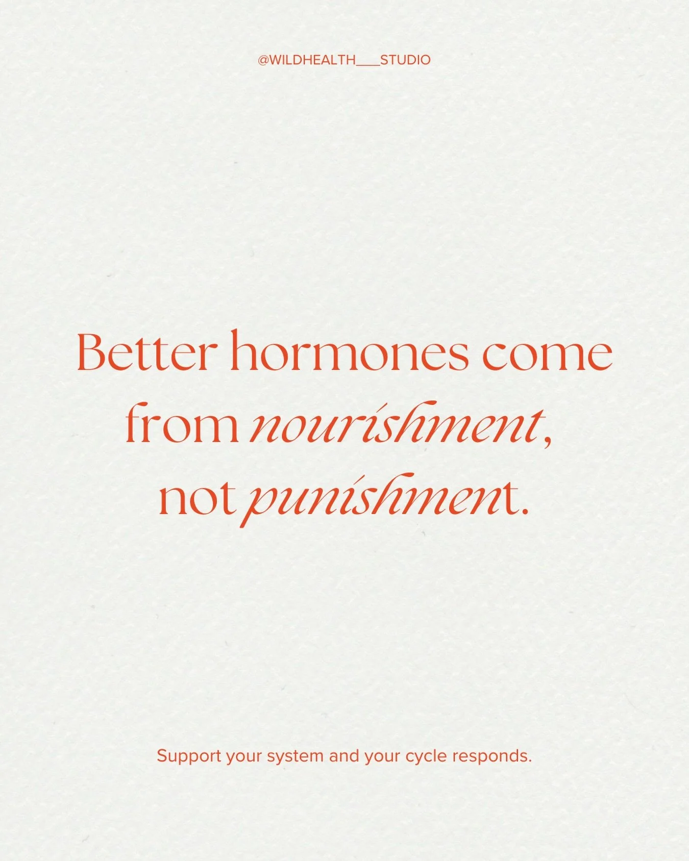 Better hormones do not come from overhauls and restriction.They come from supporting your body consistently every day. ⁠It&rsquo;s not often we look at what needs to be eliminated or restricted when healing hormones, it&rsquo;s always about more nour