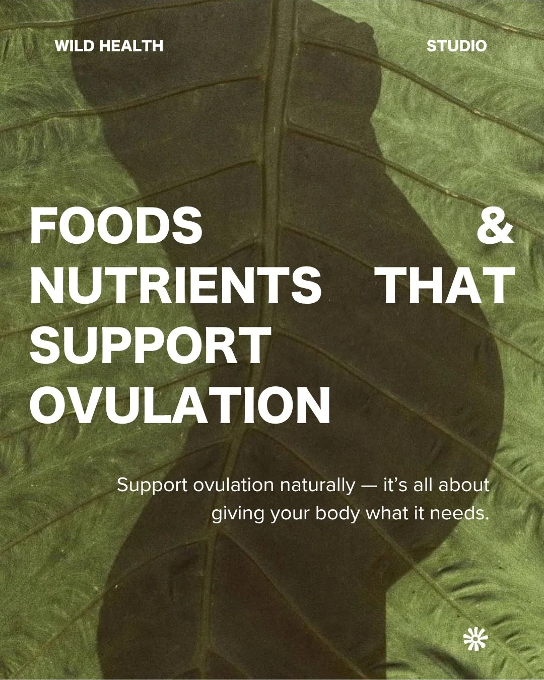 Ovulation is THE key for fertility, it&rsquo;s the main event so we want to support and promote healthy ovulation as much as possible in both our dietary habits and lifestyle habits.

Swipe to see what nutrients you need and the foods to help you get