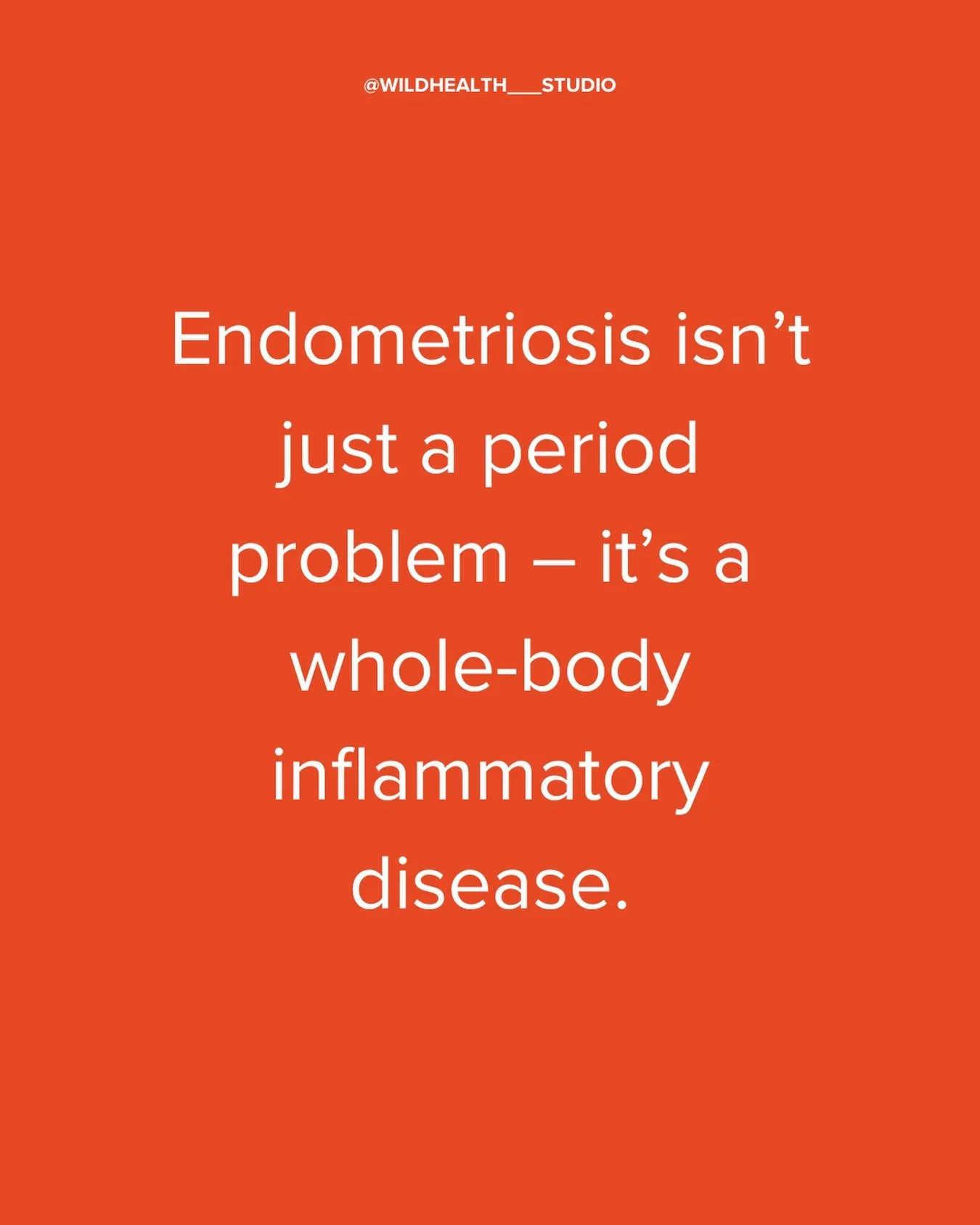 Endometriosis is multi-system inflammatory disease marked by cells that are similar to the endometrium that grow elsewhere in the body - often causing pain, systemic inflammation, and often linked with unexplained fertility challenges. 

It is a whol