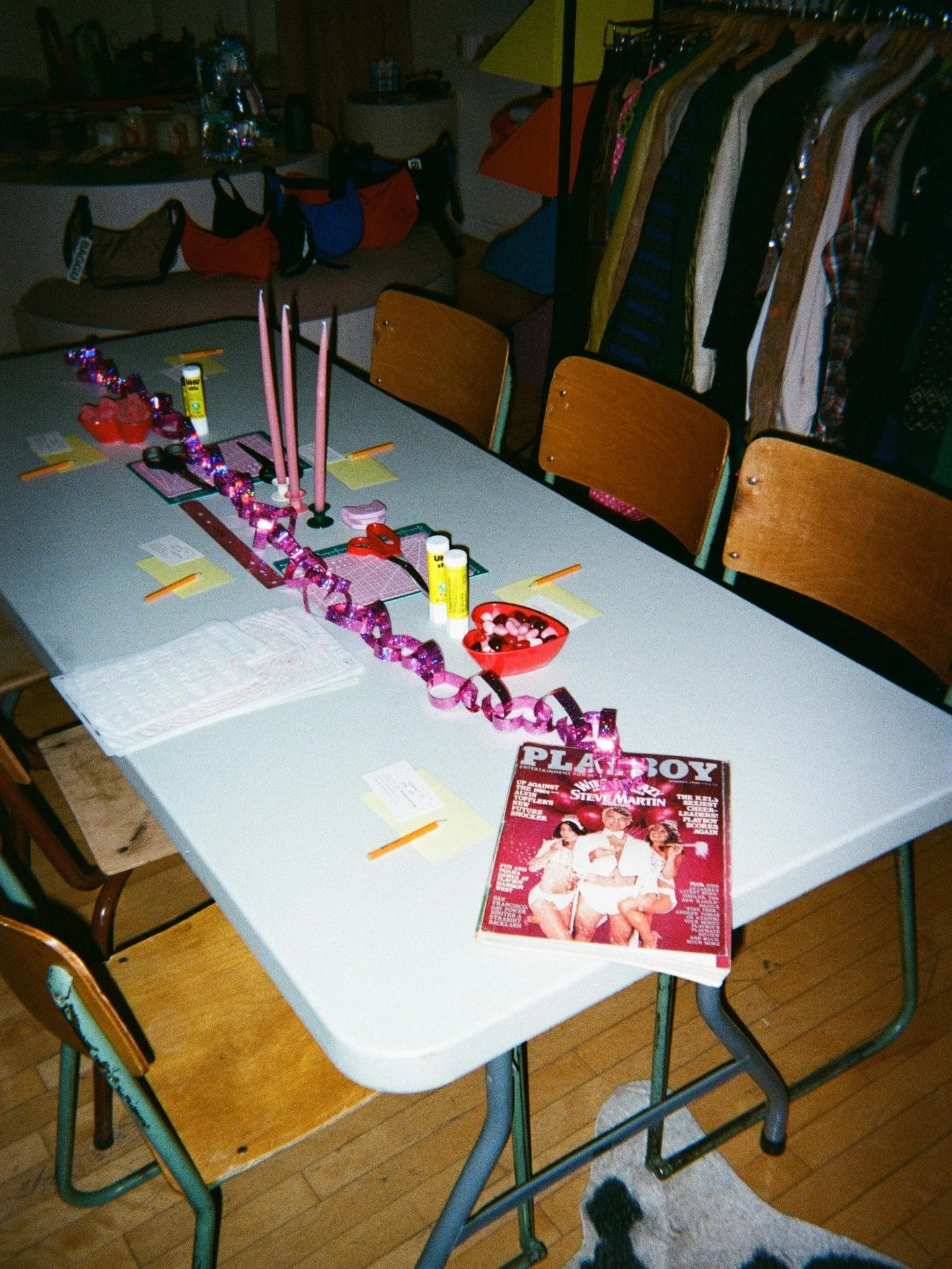 Film pics from the last Cut &amp; Paste workshop Emily and I hosted for vday 💘 featuring @rhiduval, @sipliquormarket, and the old @shop.violets space 💘

Think similar vibes for our upcoming collage workshop on Dec 19, but festive and with mulled wi