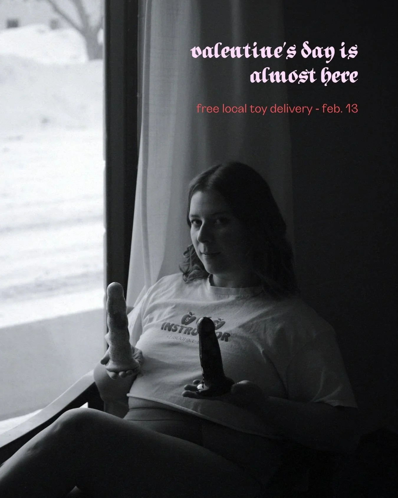 Your hottest vday gift yet, delivered 💌

I&rsquo;m offering free local 🔥toy🥵 delivery in Edmonton on February 13! To your place or theirs? 

I literally stock only my all-time faves from my time in the adult toy biz - pleasurable, body-safe produc