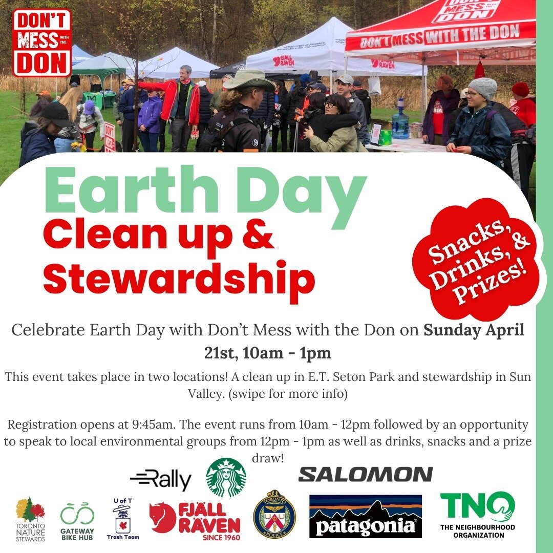 We can't wait for our Earth Day event on Sunday, April 21st!

Join us for a clean up at ET Seton Park or stewardship in Sun Valley. There will be snacks, drinks, and a prize draw as well as an opportunity to talk to other local environmental groups.
