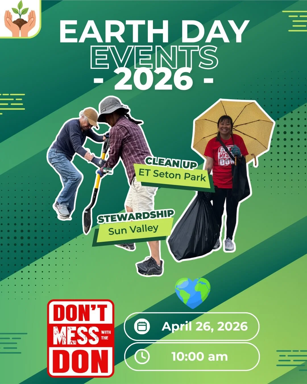 HI Everyone 👋 

We are so excited for our two big events this weekend. Our big Earth Day cleanup at E. T. Seton and our Stewardship event in Sun Valley - meeting at the Loblaws trailhead. Both at 10 am Sunday 26th.

We really really need some lead v
