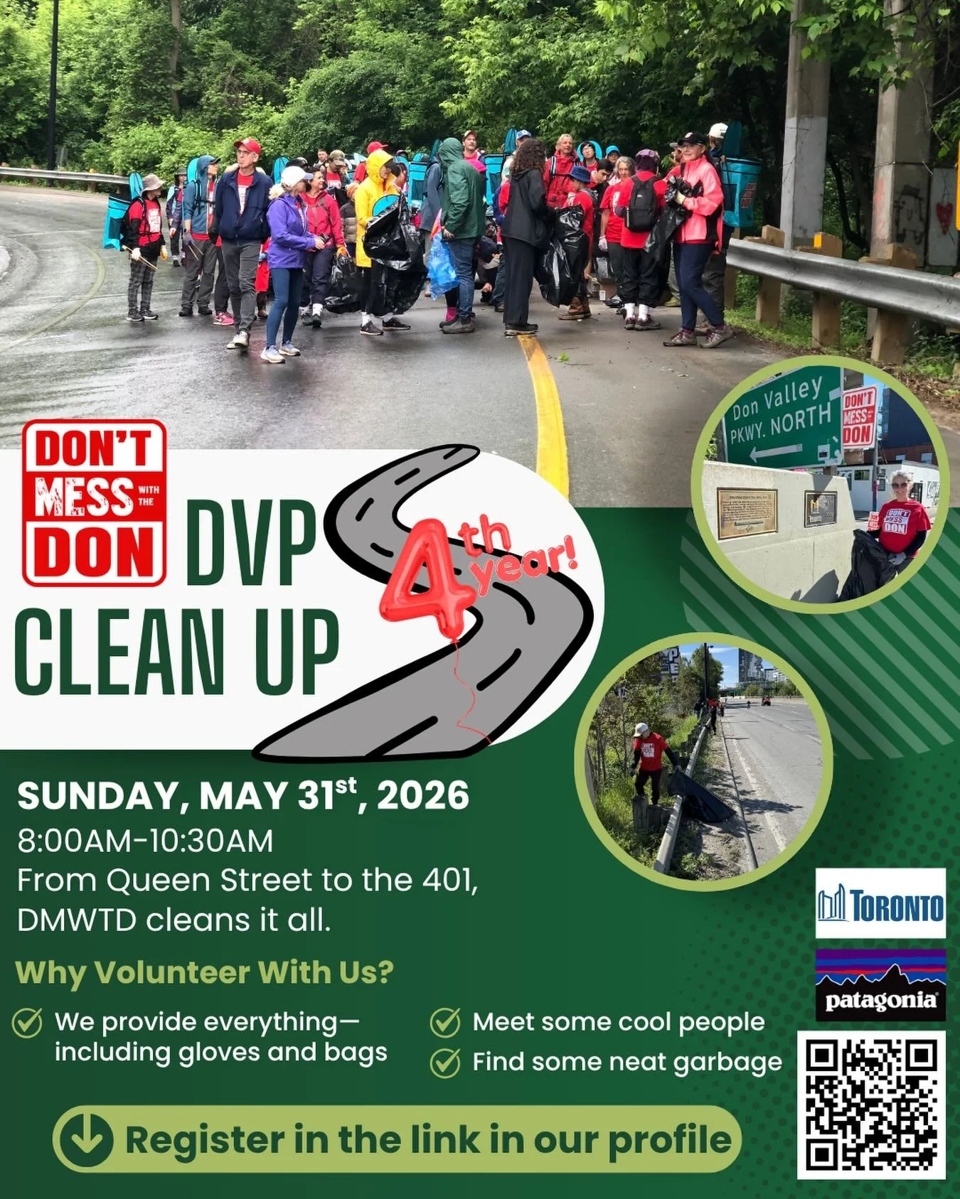 ‼️ DON VALLEY PARKWAY CLEAN UP - Year 4 ‼️

May 31st - 8:00 am - 10:30 am

Come join DMWTD for the largest clean up in the city and most likely in the country. Every year when the DVP closes for the charity bike ride, DMWTD volunteers come out to cle