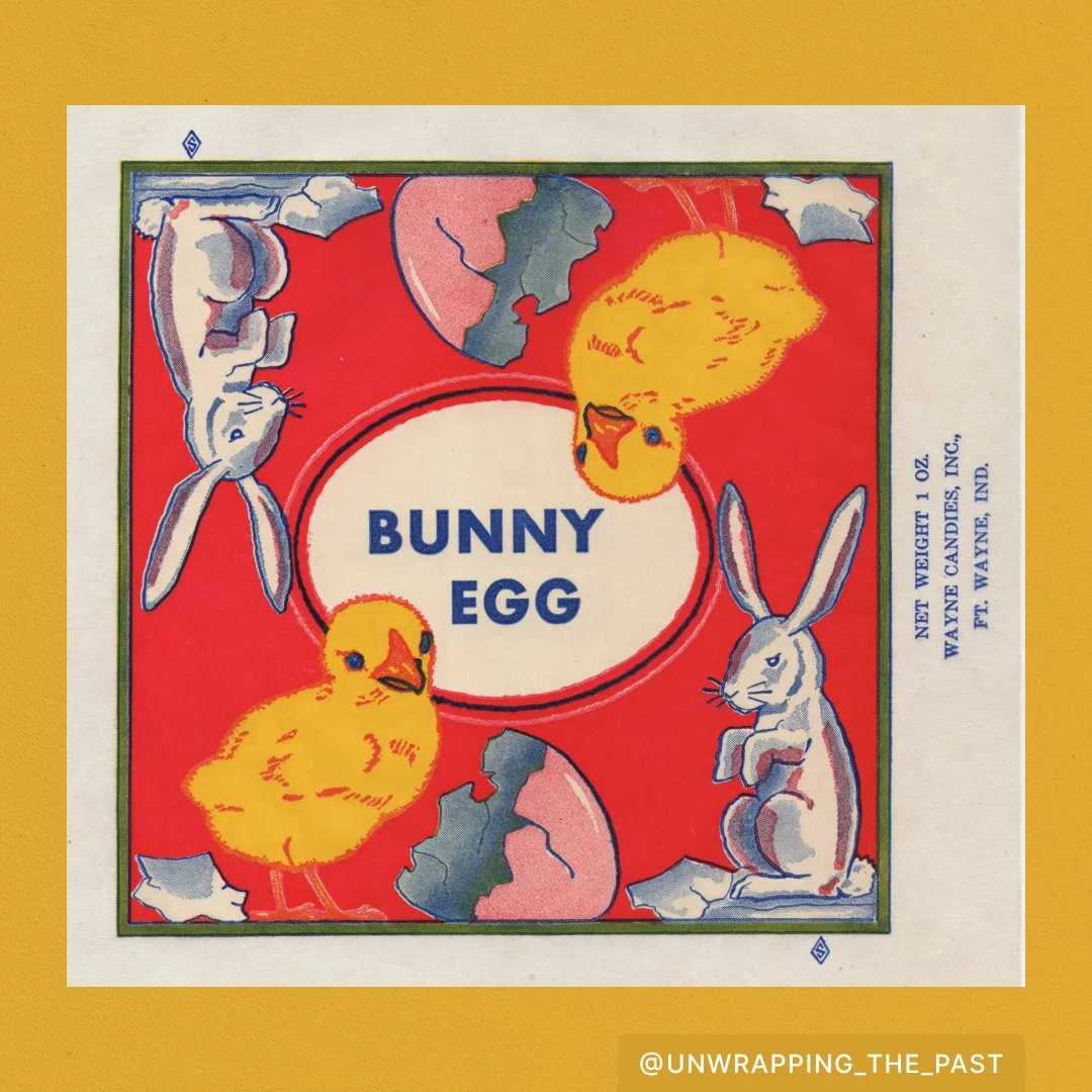 Bunny Egg by Wayne Candy. Happy Easter! 
.
.
.
#1930s #1930sdesign #1930scandy #design #designhistory #advertisinghistory #candy #wrappers #candywrappers #vintage