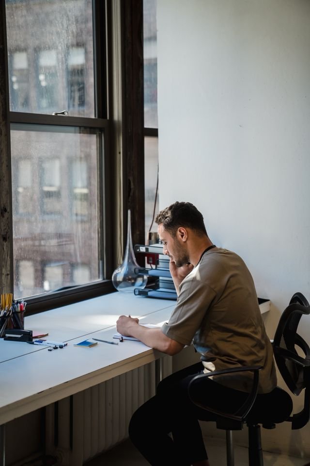 Man working at desk