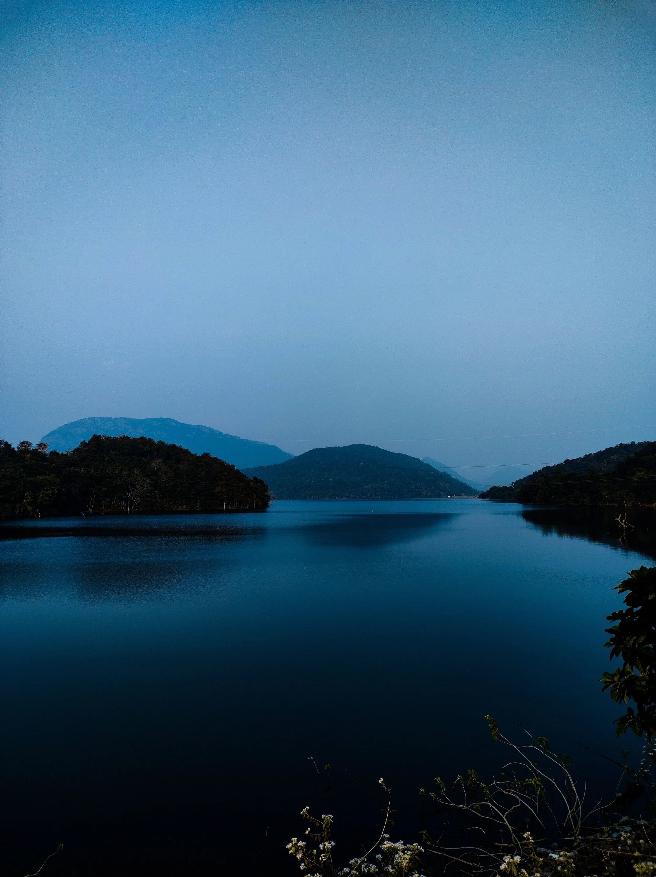 Dark sky and water