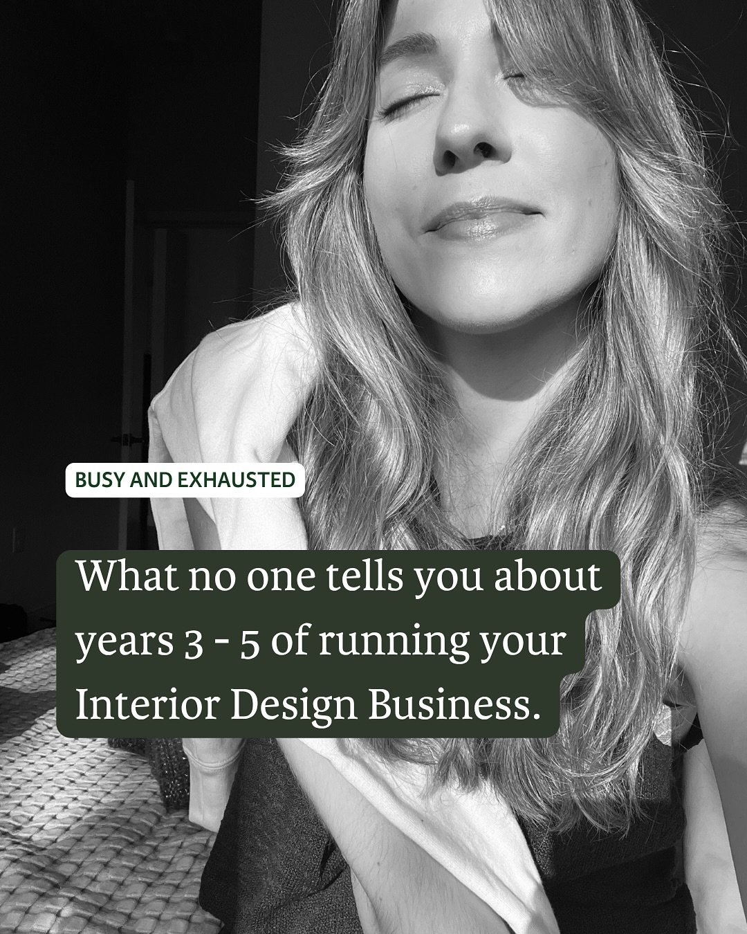 It&rsquo;s year 3 or 4 of running your business.

You&rsquo;re finally feeling the flow: inquiries coming in, projects stacking up, income looking promising.

But you&rsquo;re working non-stop, your eyes are on everything, and no matter how &ldquo;bo