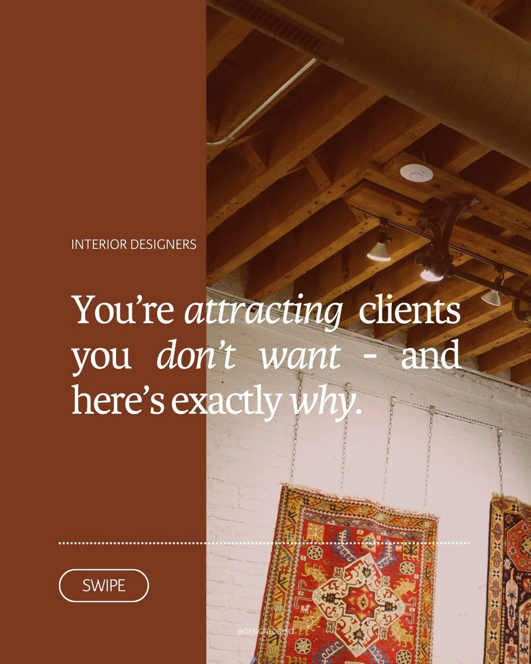 If you keep attracting clients who aren&rsquo;t the right fit, it&rsquo;s not because they don&rsquo;t exist, but because you haven&rsquo;t defined who you really want to work with. Sounds too easy?

Most designers will say to me, &ldquo;I want to wo