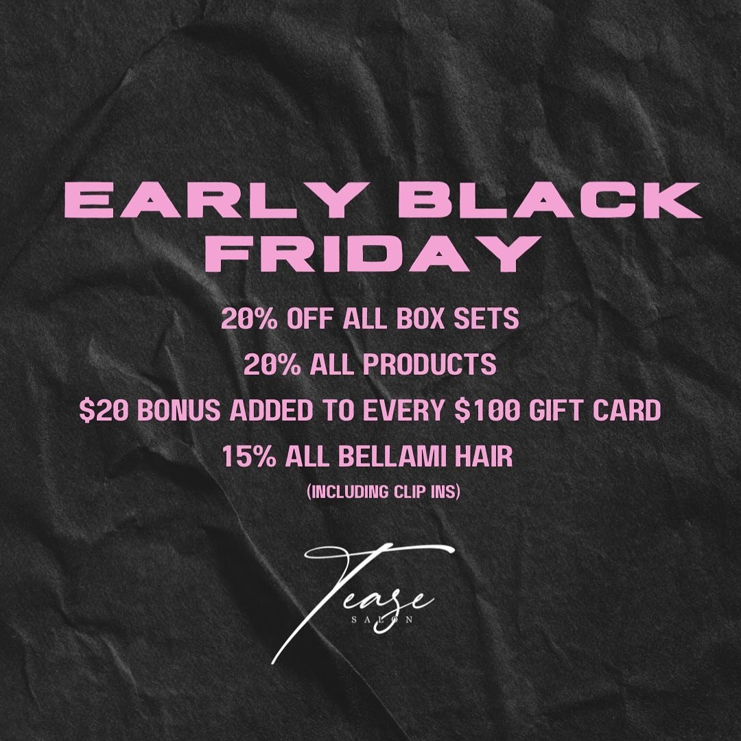 TODAY-BLACK FRIDAY!!! 🏃🏼&zwj;♀️🗣️ Now&rsquo;s the time to come support one of your fave local small businesses and do some Christmas shopping for friends, family, and of course yourself!! Best deals of the YEAR 🙌🏼🍾🎁🎄🖤🤍 TIS THE SEASON 💋 $20