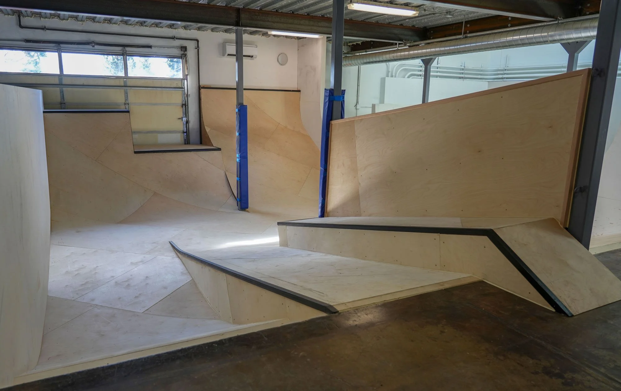 Some of the ramps at Skatespace