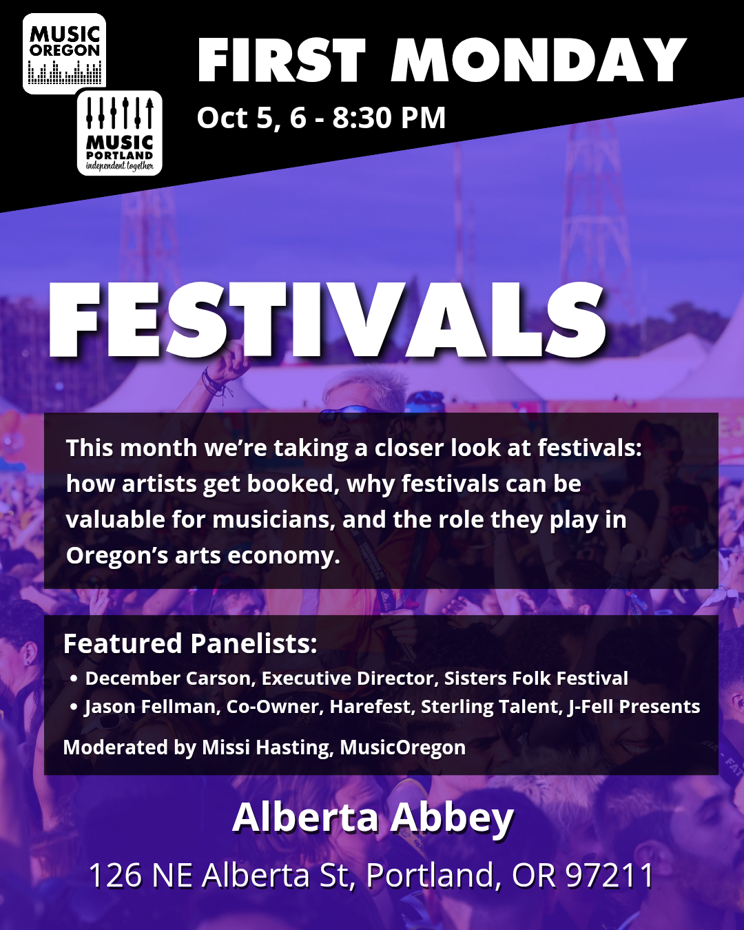 First Monday: Let's Talk Festivals!