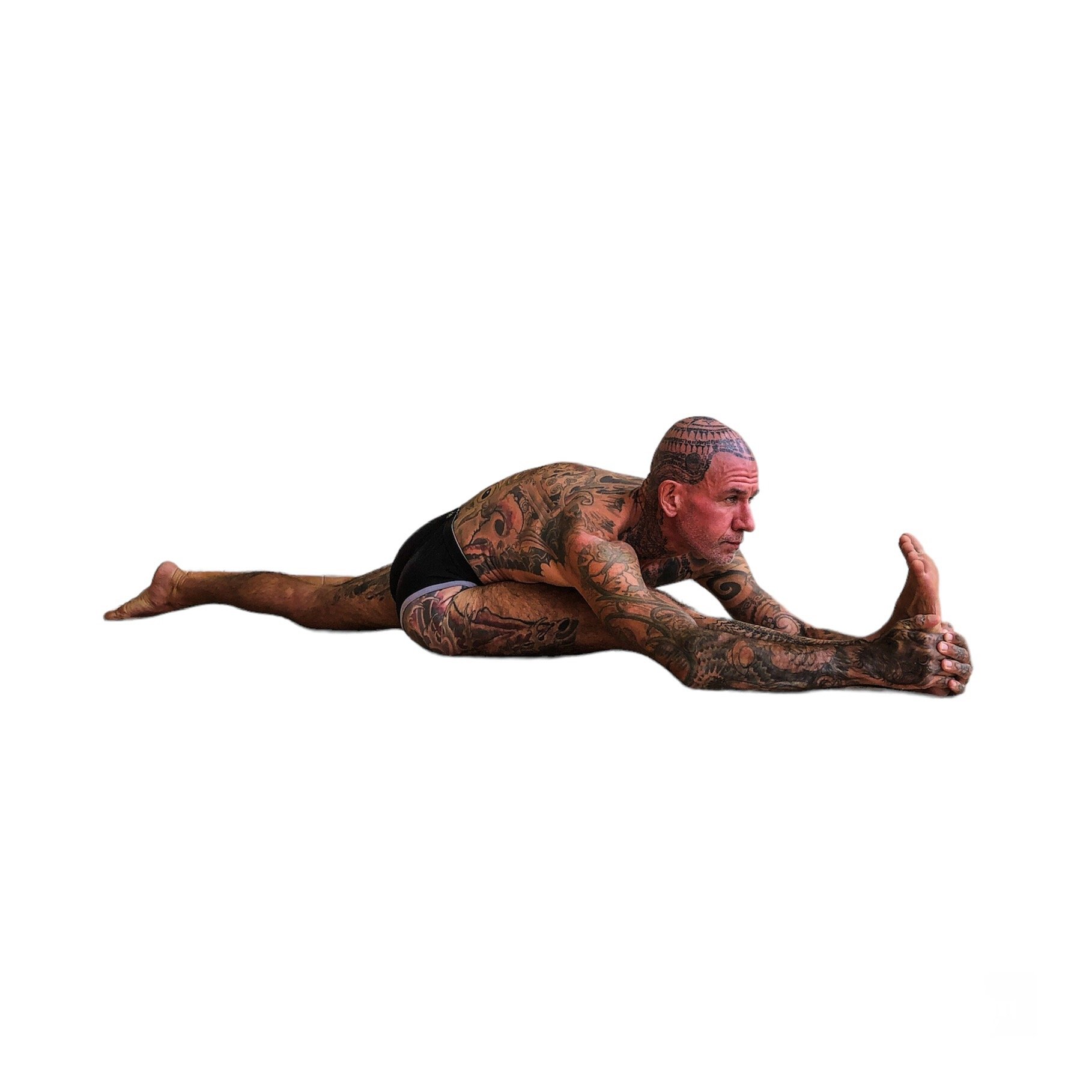 Jason Douglas Schramm of The Yoga Shala Rawai Phuket demonstrating Hanumanasana / Splits.