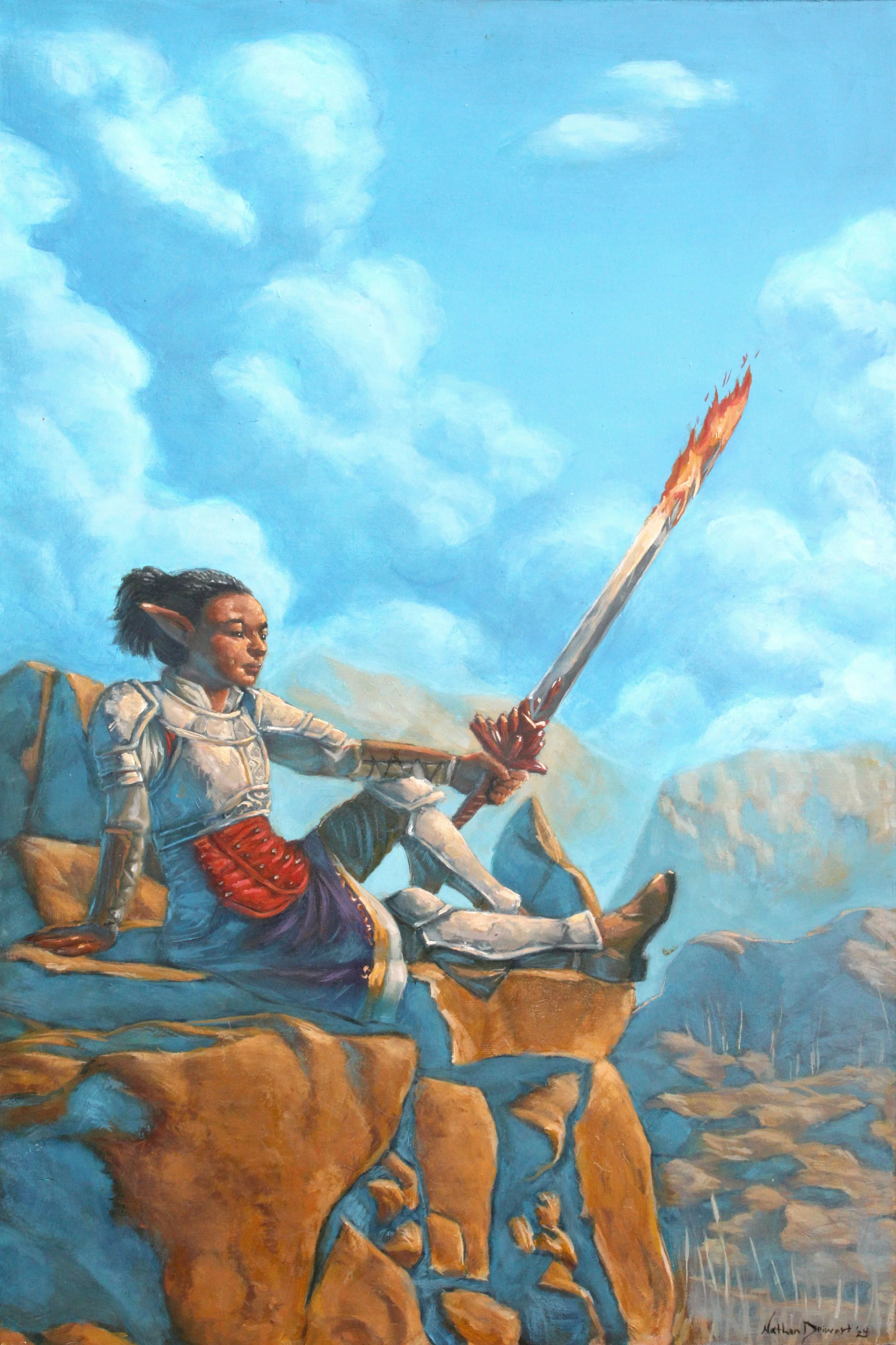 Finally Worthy - 16x24 Oil on Board