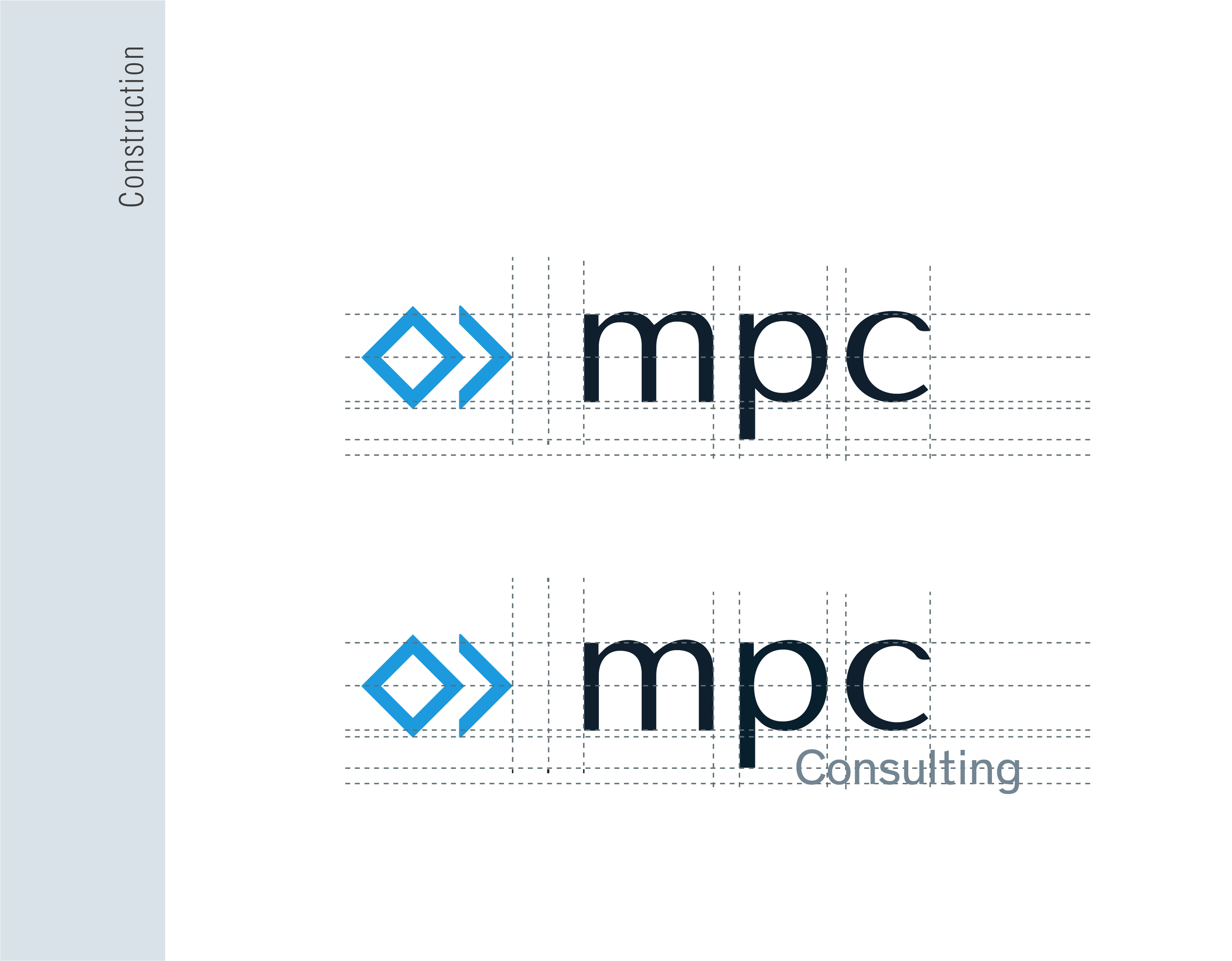 Logo Construction Structural breakdown of the wordmark and its proportional relationships.