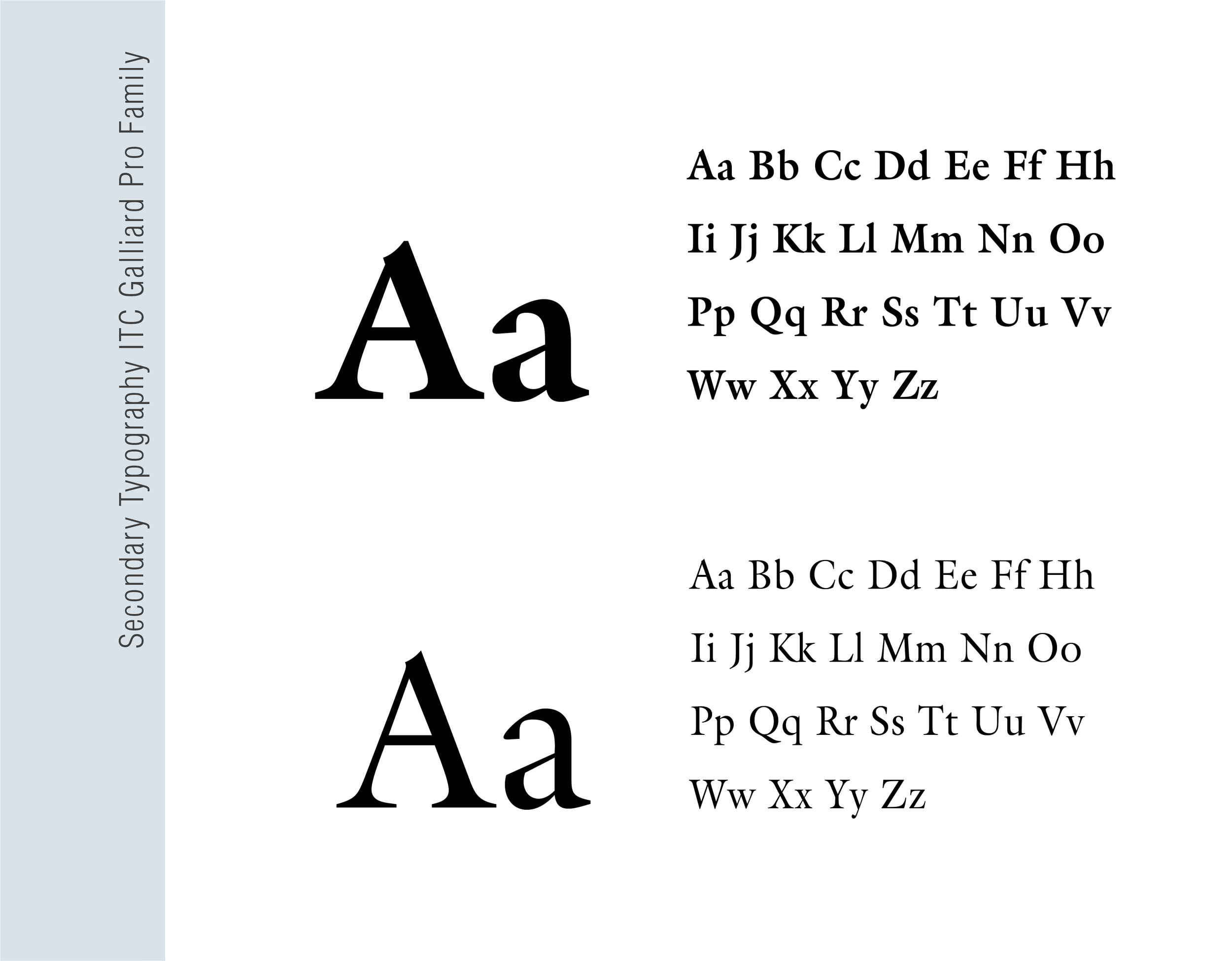 Primary Typography — Agenda One Modern sans serif typography for core brand communication.
