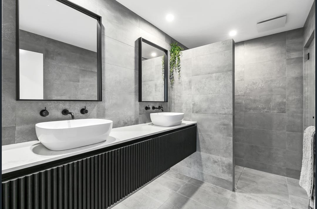 Modern Monochrome Ensuite Design