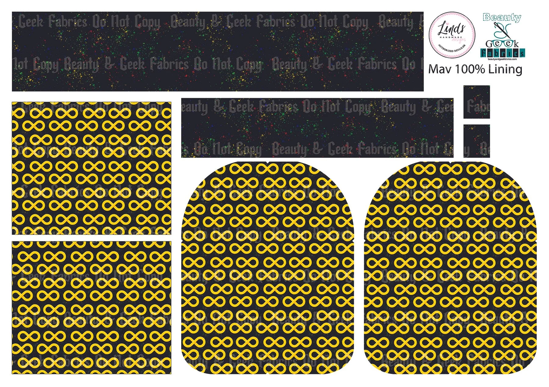 Autism (2 options) Mav Pack Lining Only - Cut N Sew - Past Print Preorder