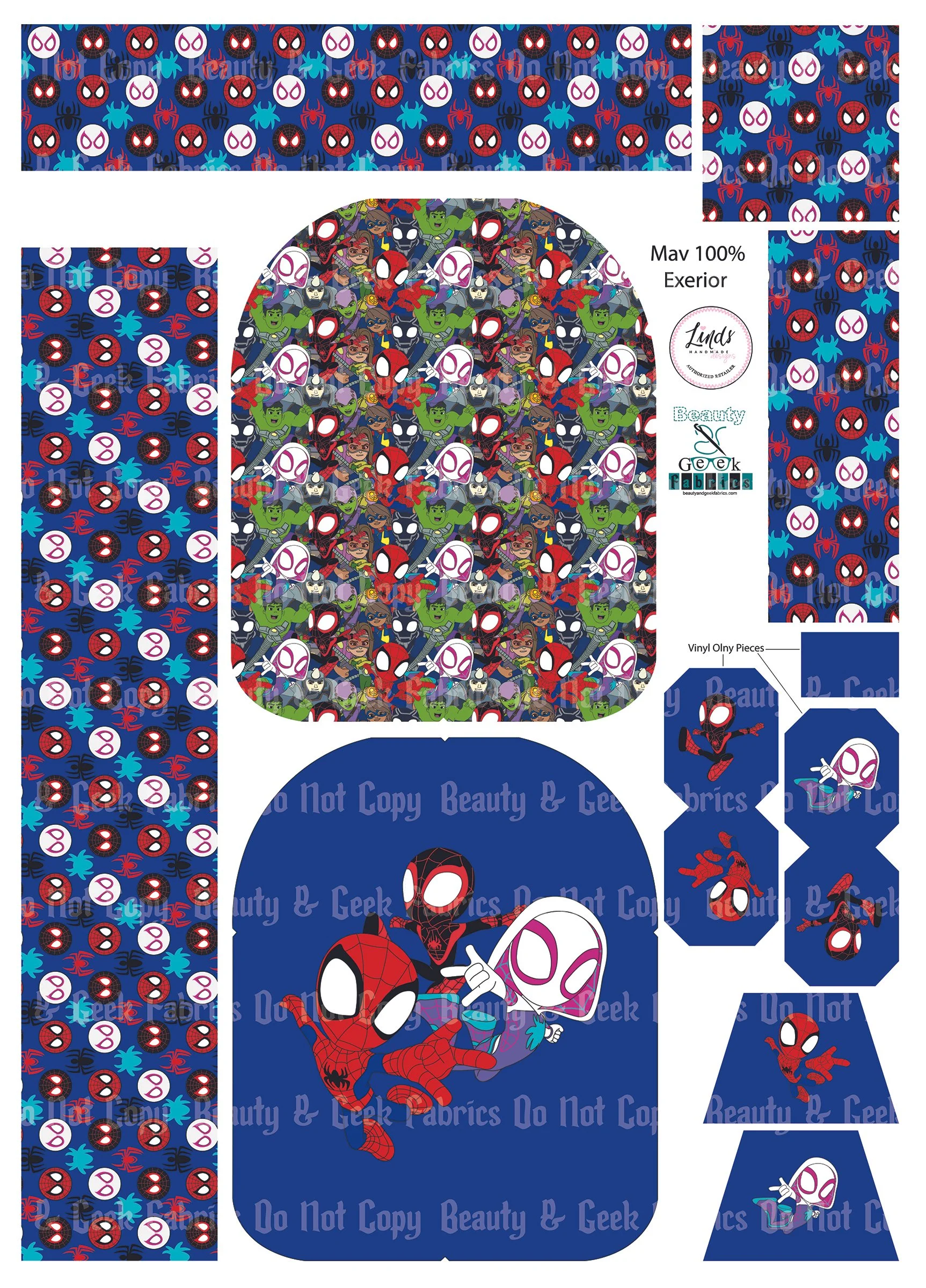 Spiders (7 options) Mav Pack Exterior Only - Cut N Sew - Past Print Preorder