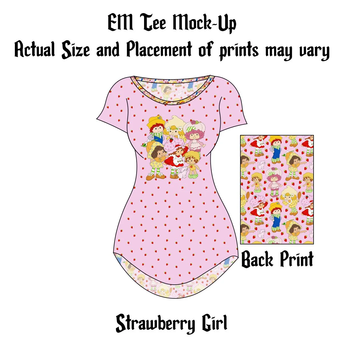 Made to Order EM TEE - 80's Strawberry Girl
