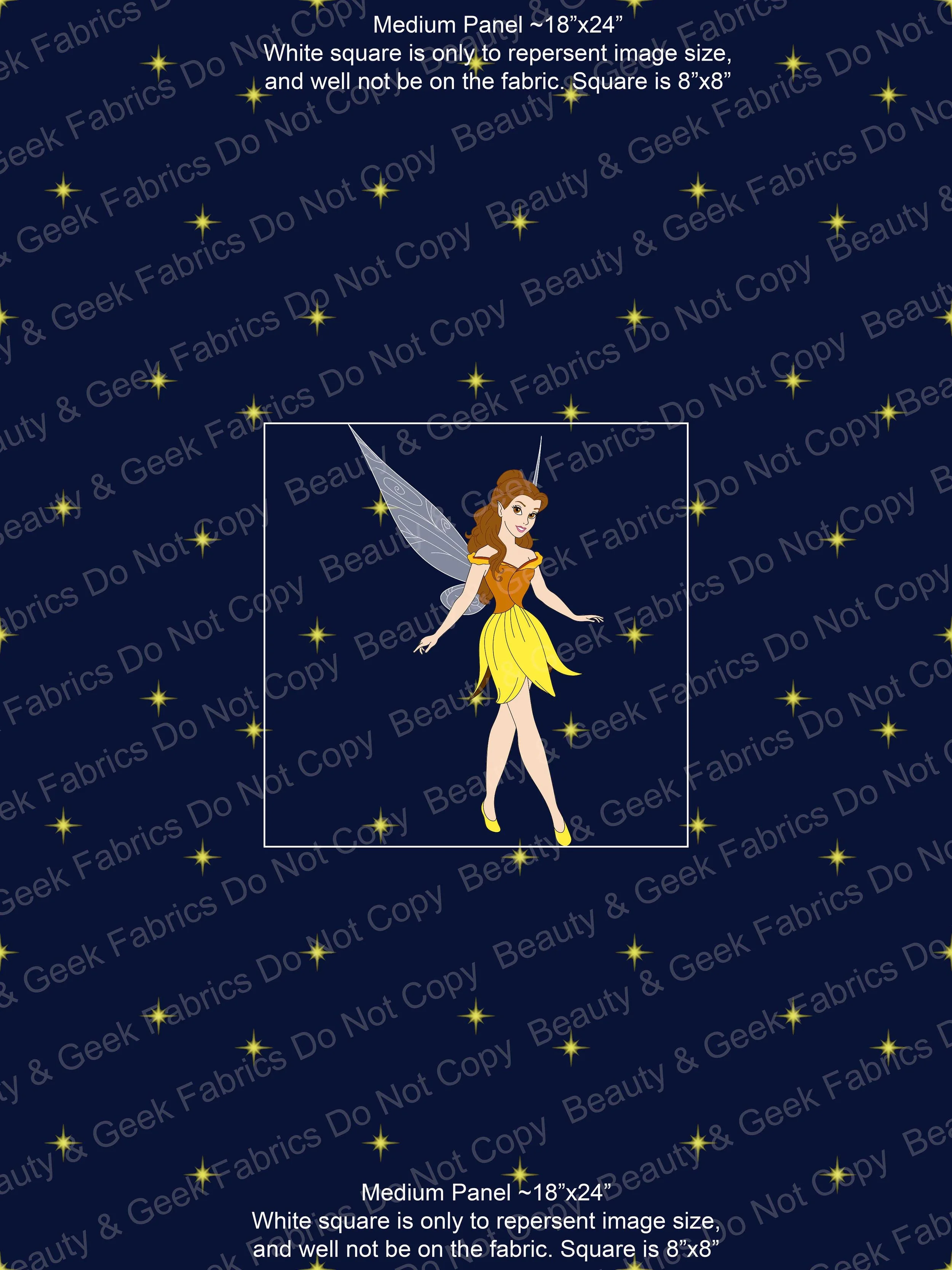 Fairy Princesses Belle (3 BG Options) Panel Past Print Preorder