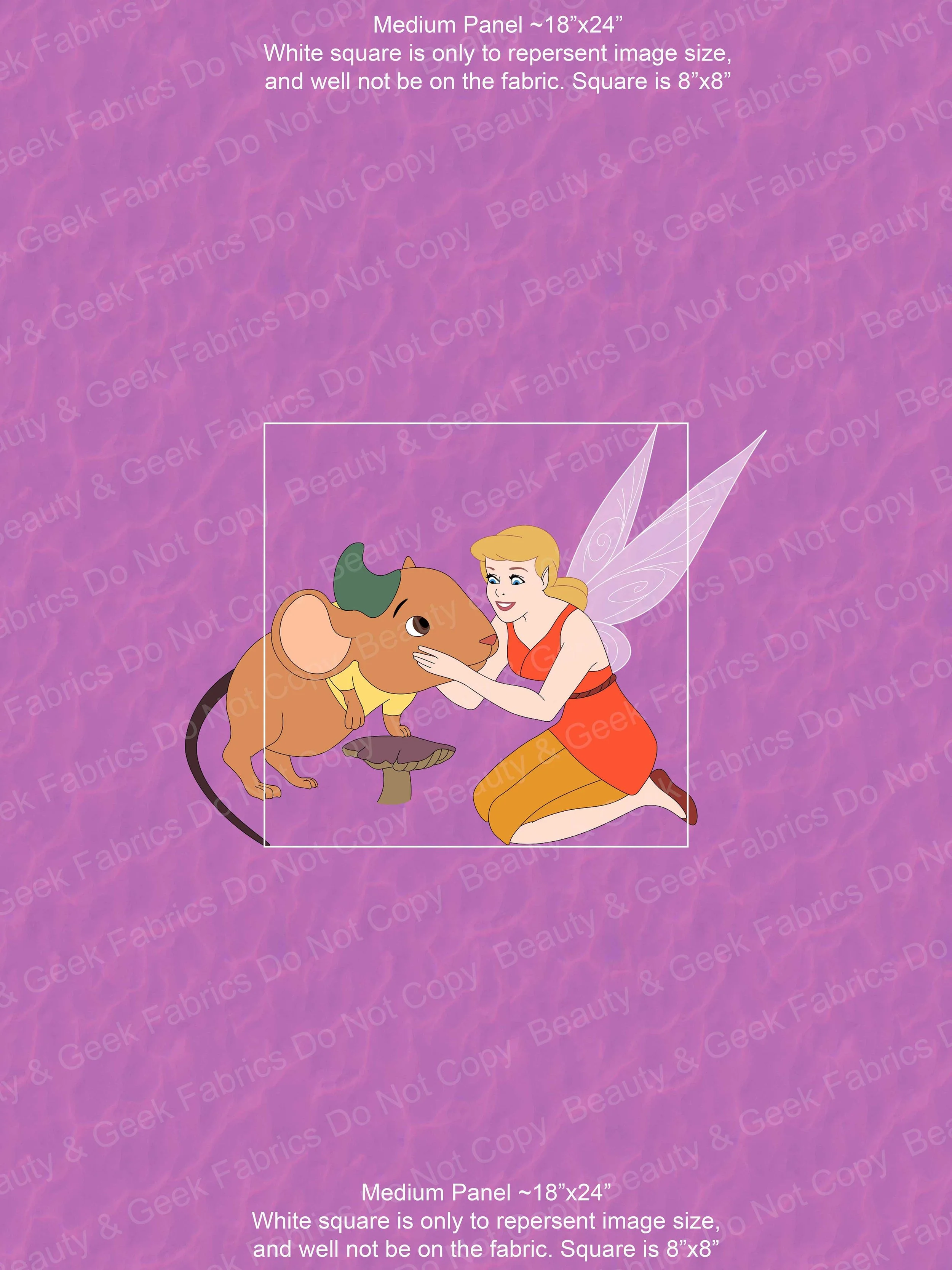 Fairy Princesses Cinderella (3 BG Options) Panel Past Print Preorder
