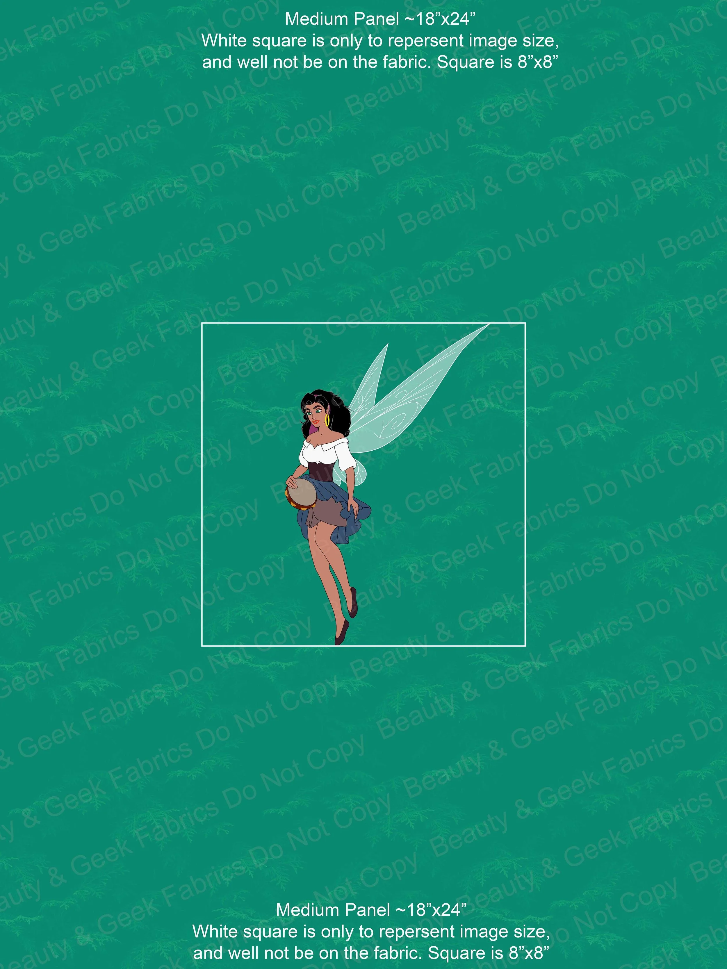 Fairy Princesses Esmeralda (3 BG Options) Panel Past Print Preorder