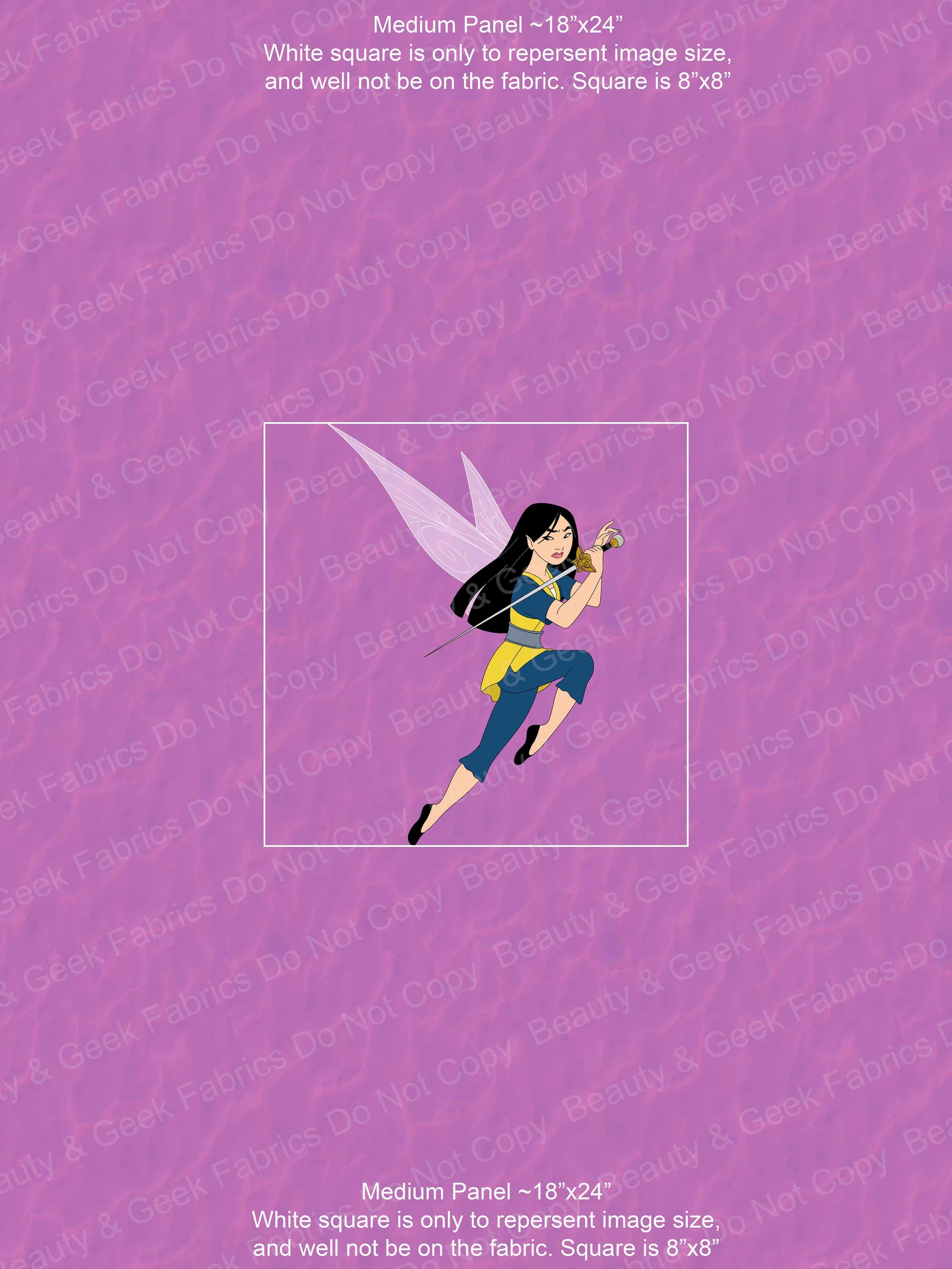 Fairy Princesses Mulan (3 BG Options) Panel Past Print Preorder