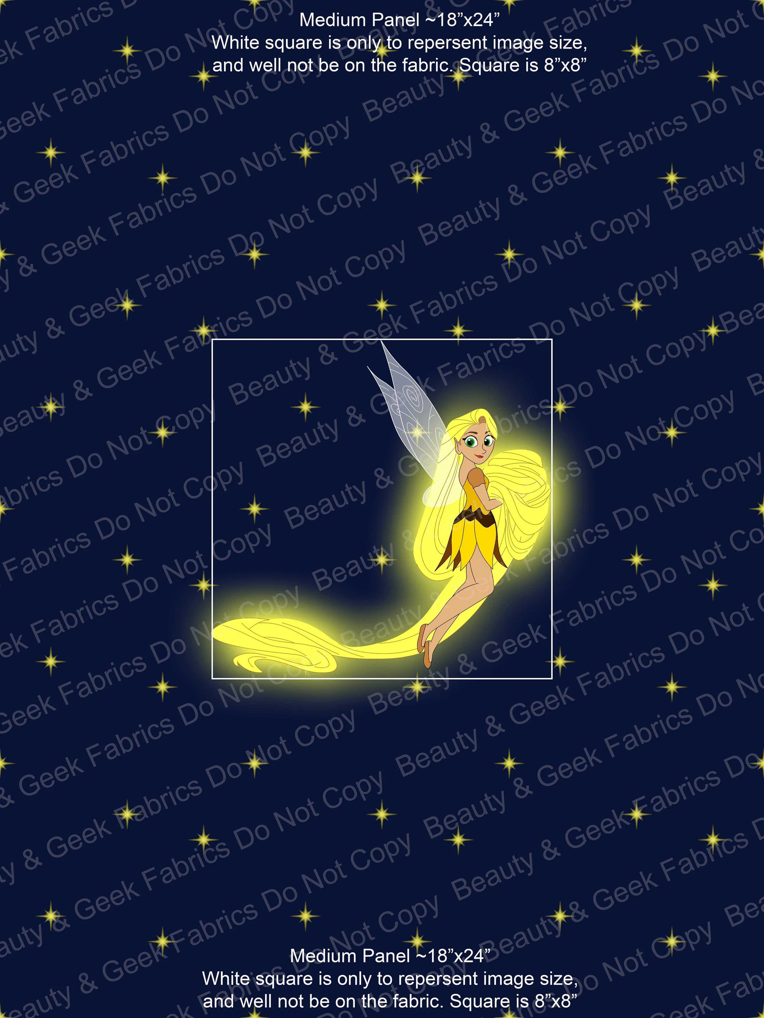 Fairy Princesses Rapunzel (3 BG Options) Panel Past Print Preorder
