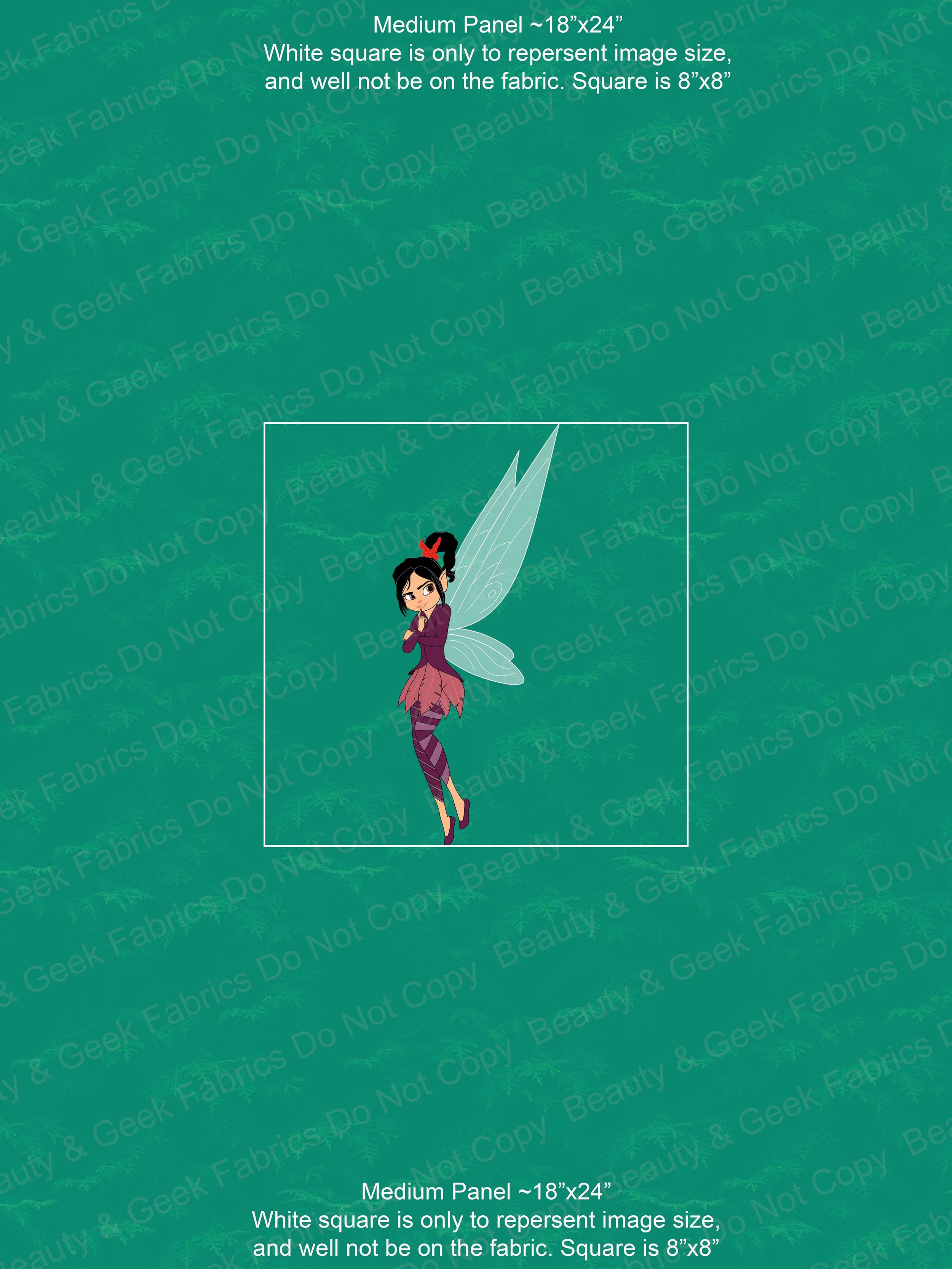 Fairy Princesses Vanellope (3 BG Options) Panel Past Print Preorder