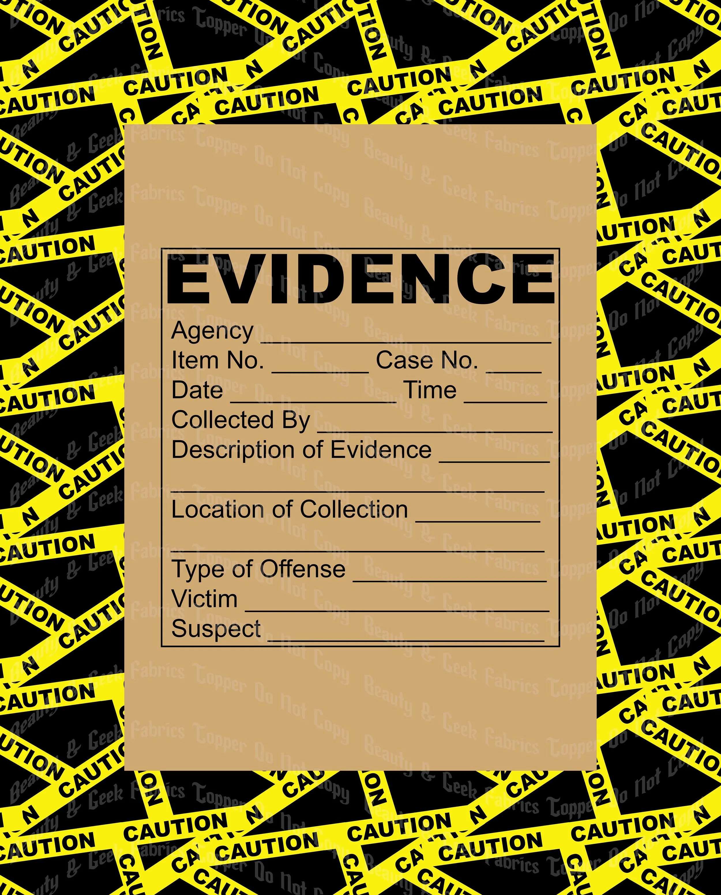 EVIDENCE Topper Past Print Preorder