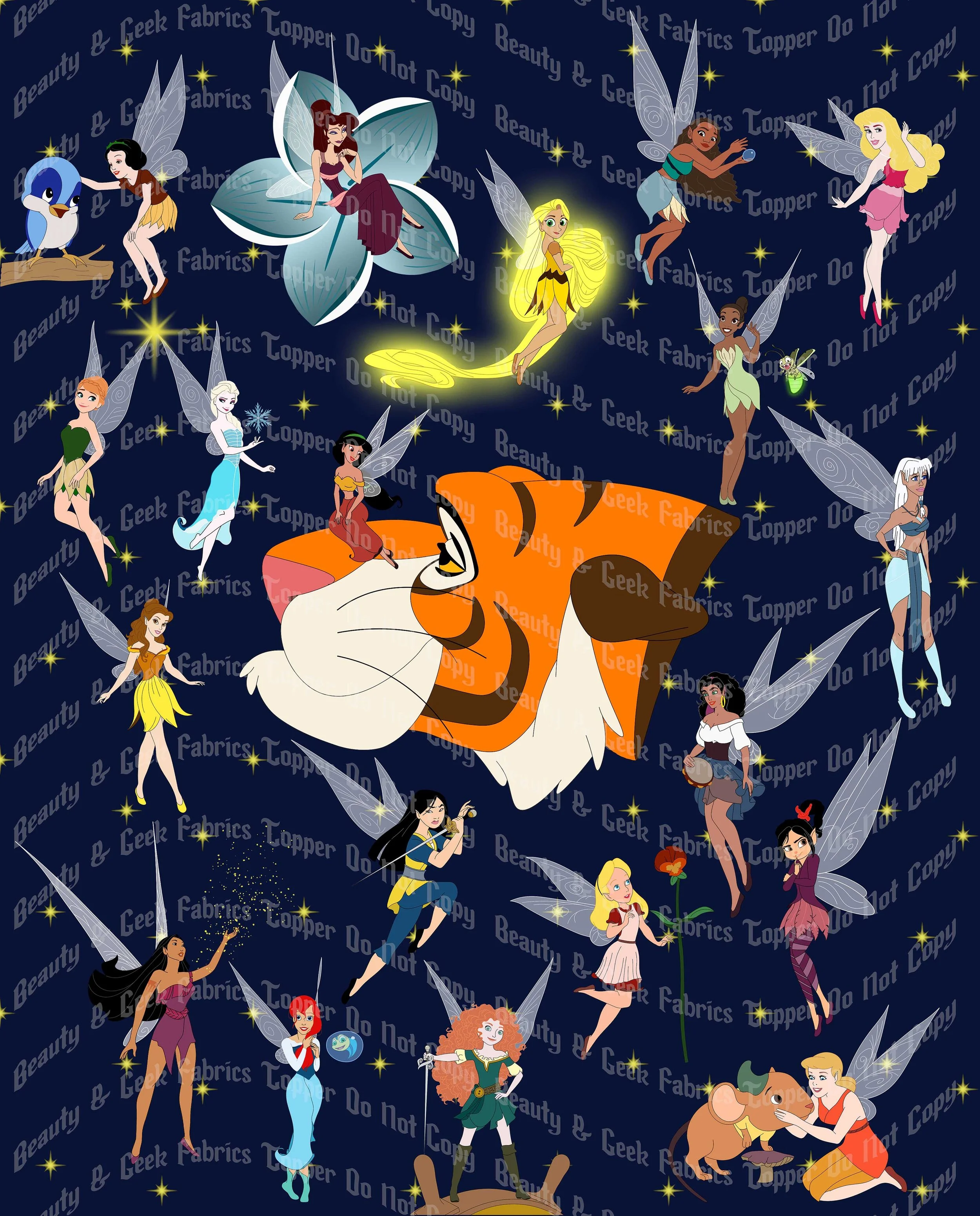 Fairy Princesses w Animals Topper.jpg