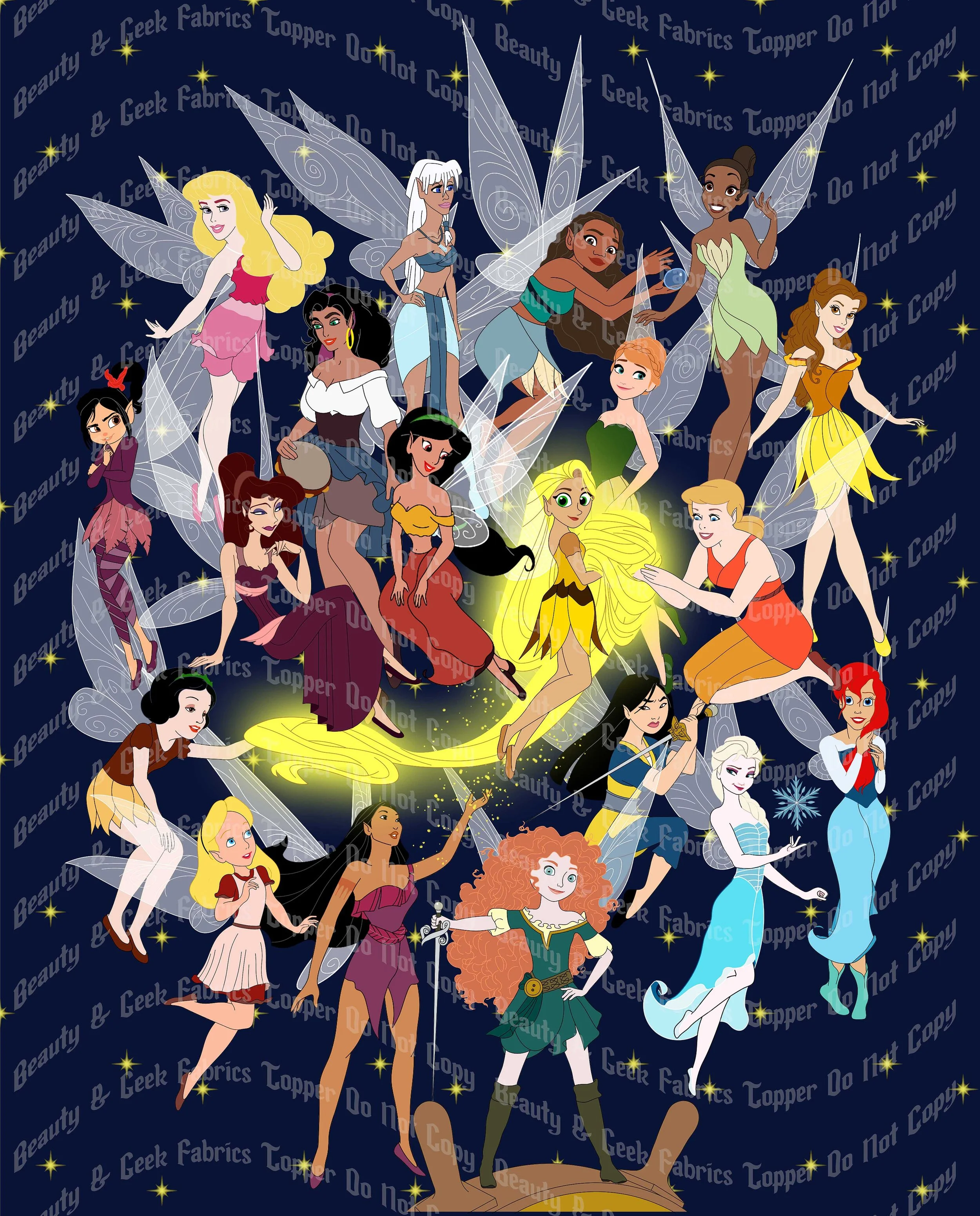 Fariy Princesses Toppers (6 options) Past Print Preorder