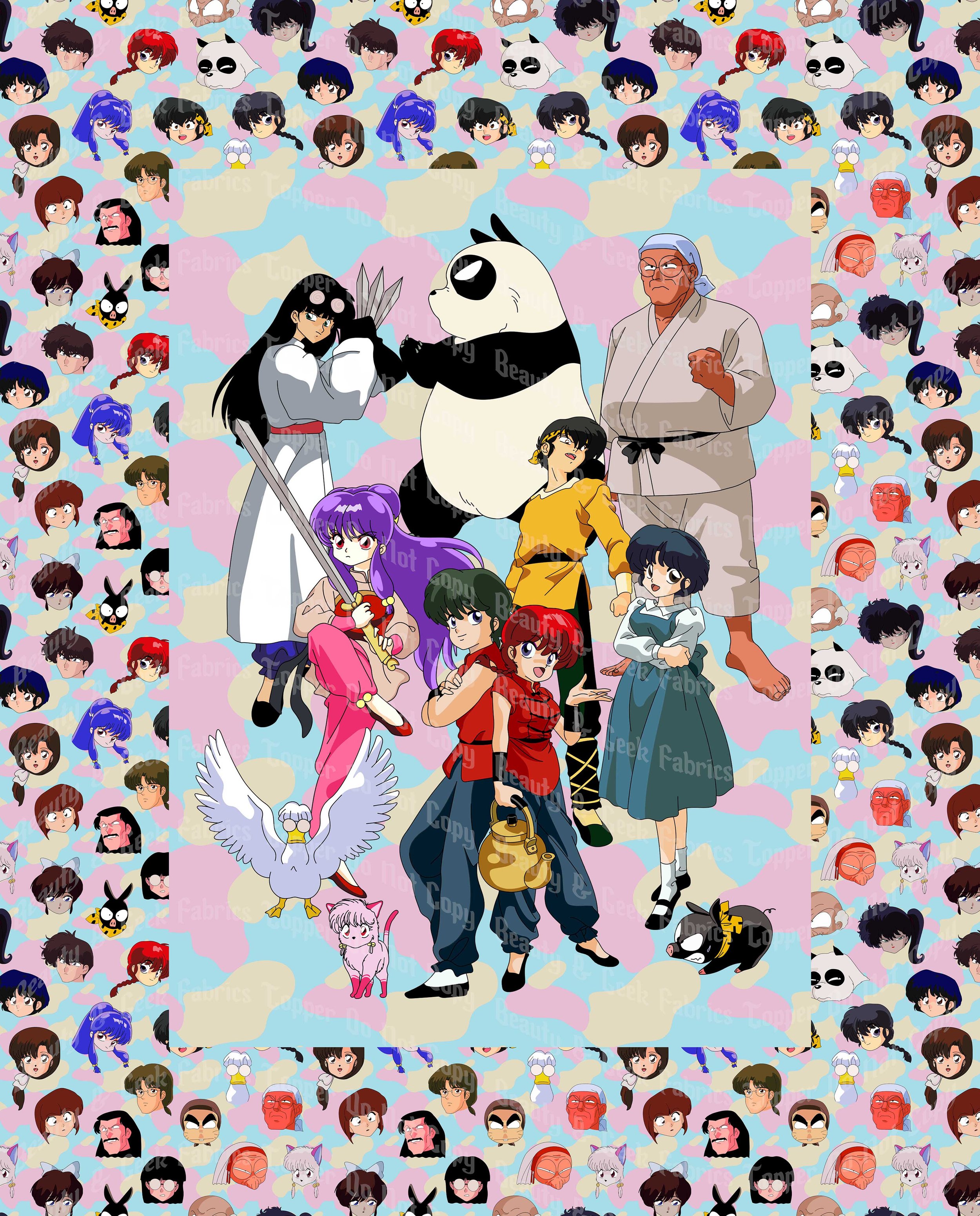 Pigtail Boy & Girl Topper Past Print Preorder