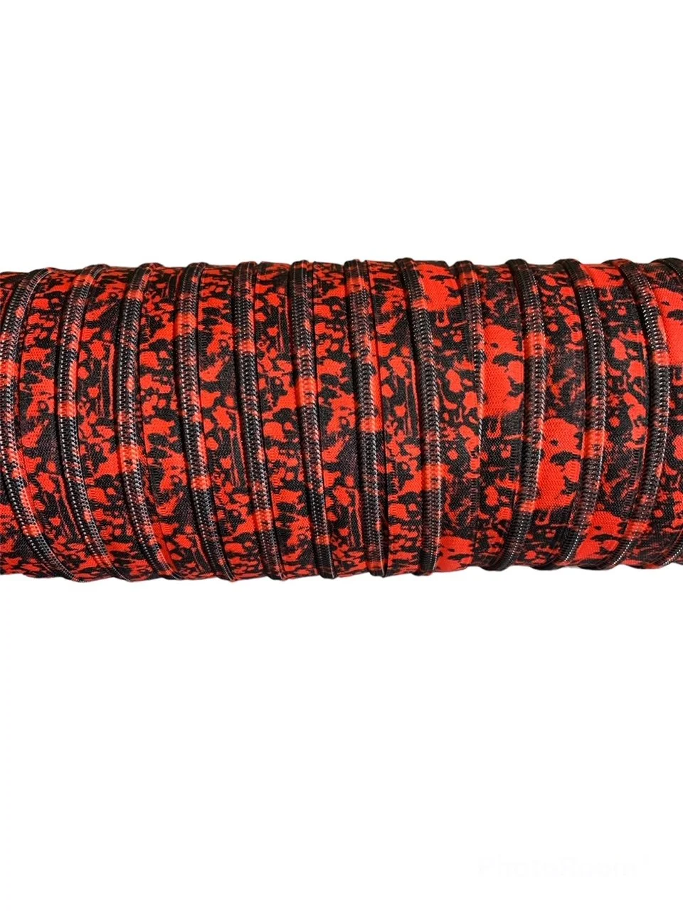 Black Blood Splatter Zipper Tape - #5 Nylon Coil Teeth