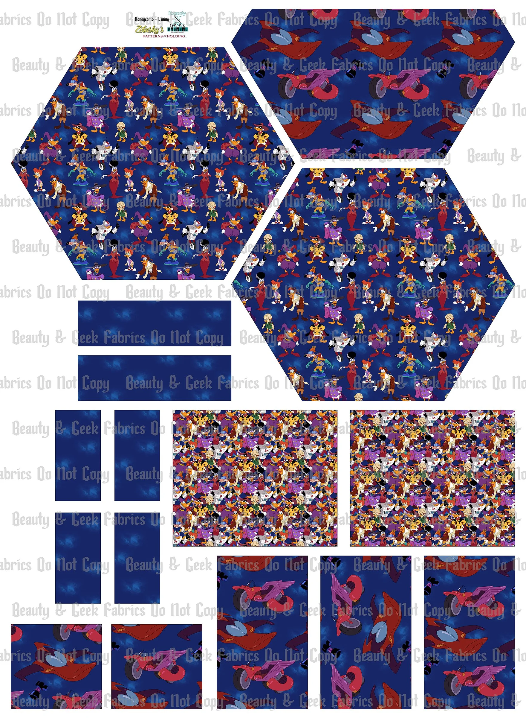 Terror That Flaps Honeycomb Lining Only - Cut N Sew - Past Print Preorder
