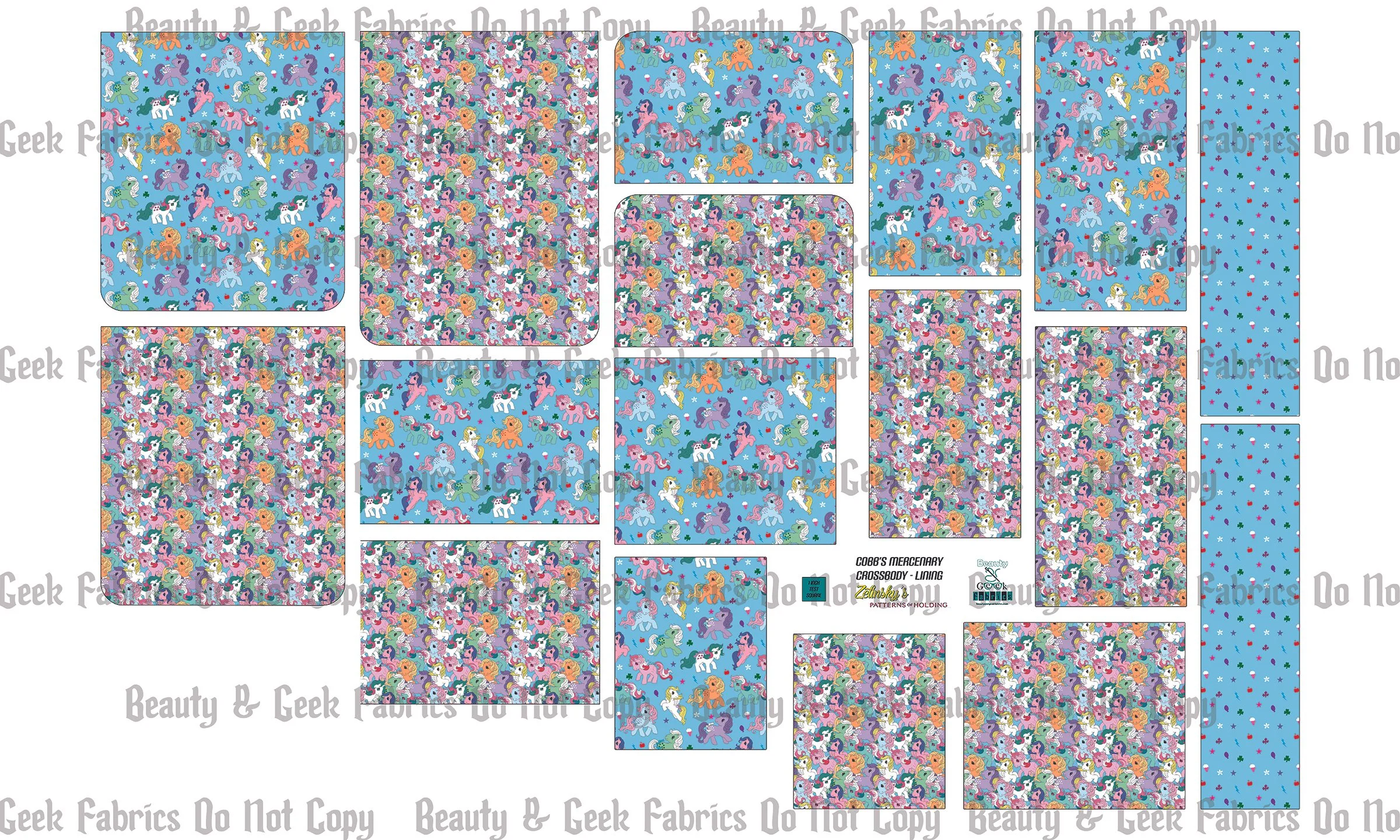 80's Ponies Cobb's Lining Only - Cut N Sew - Past Print Preorder