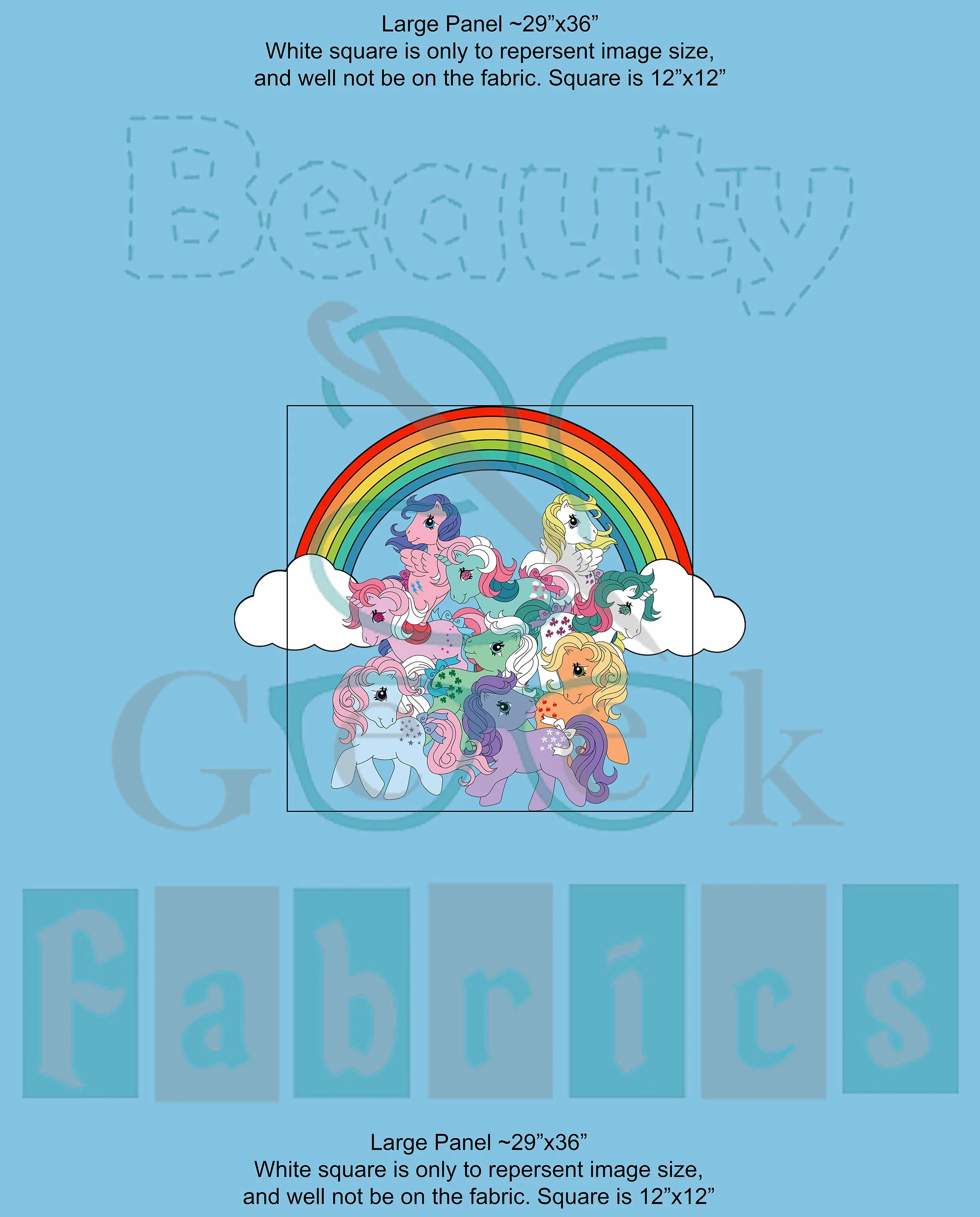 80's Ponies (2 options) Panel Past Print Preorder