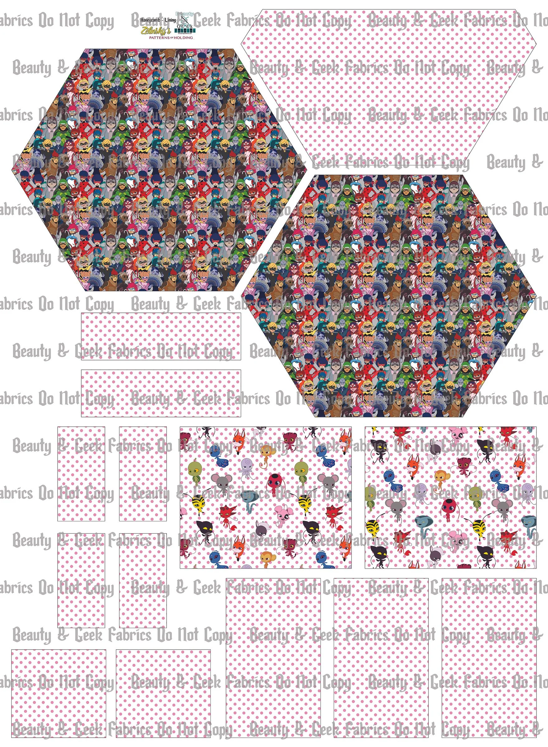 Ladybug Pink - Honeycomb - Lining.jpg