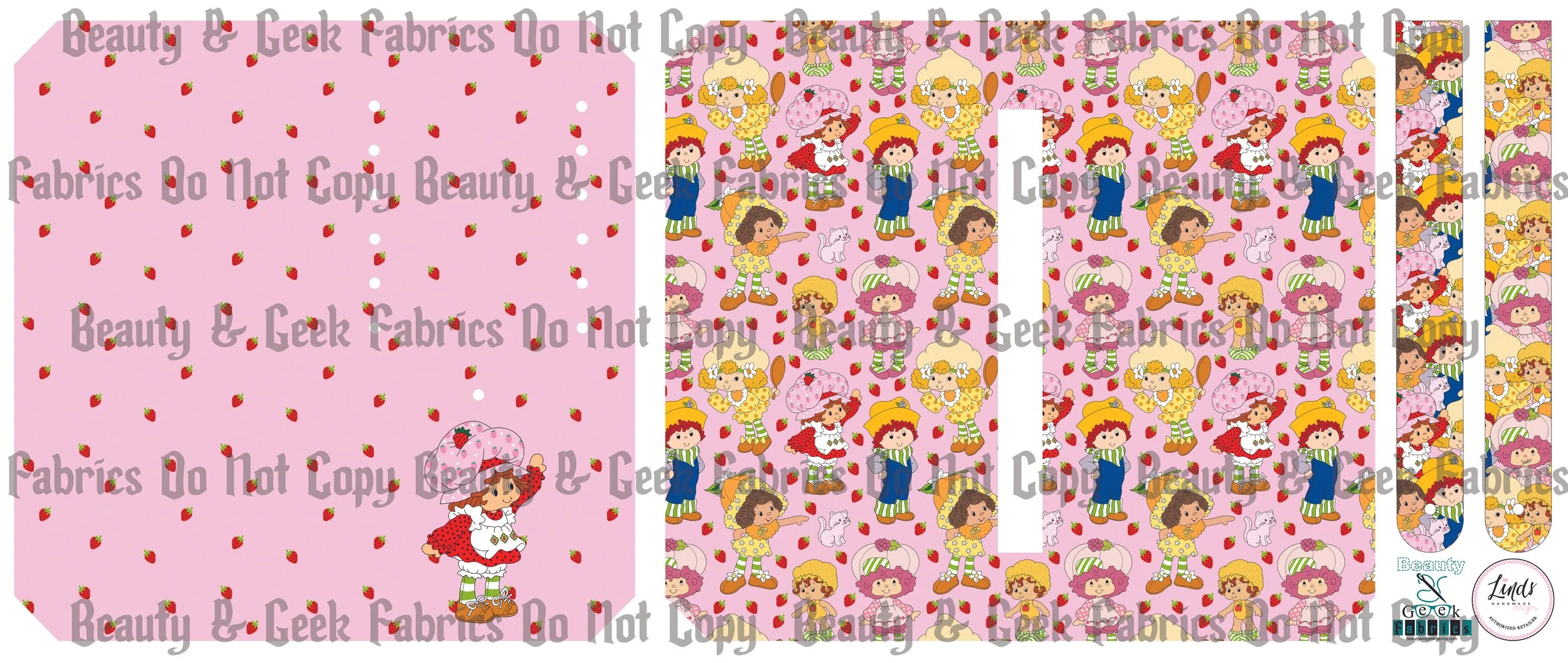 Strawberry Girl Purse Pal (2 options) - Cut N Sew - Past Print Preorder
