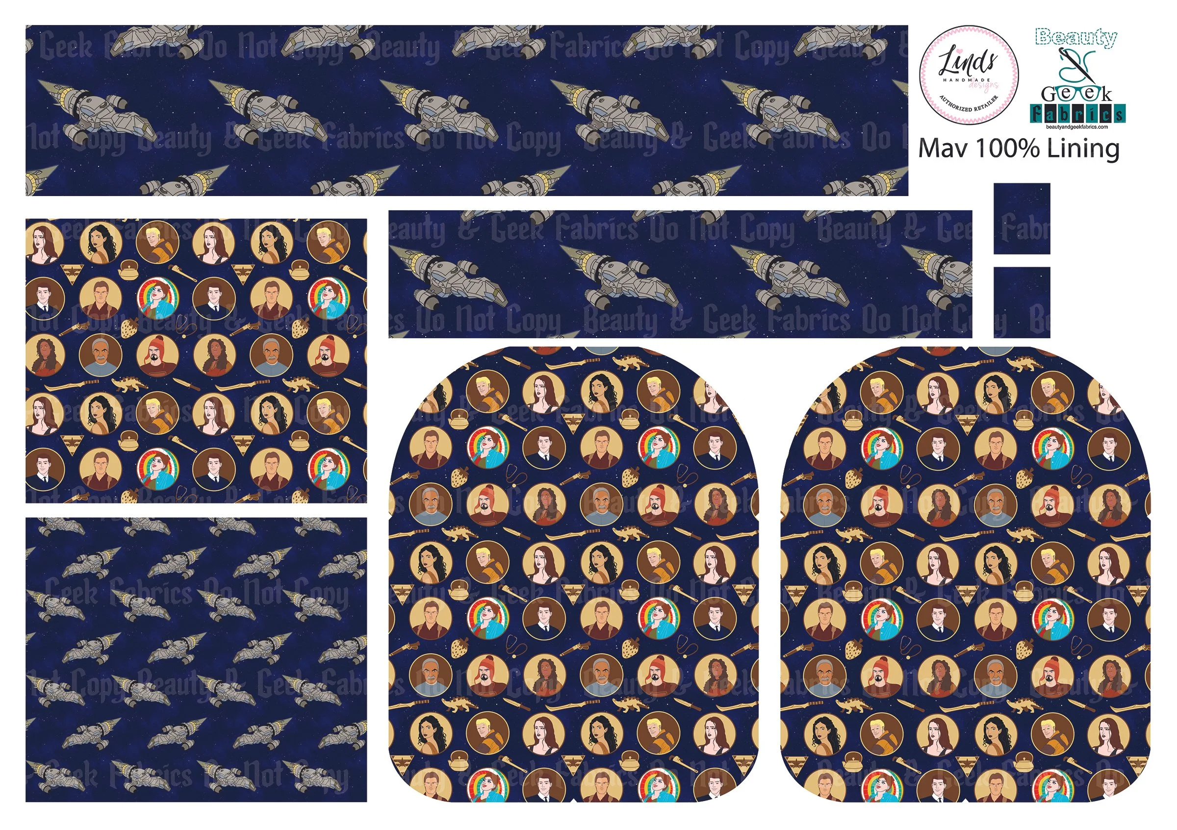 Firefly Mav Pack Lining Only - Cut N Sew - Past Print Preorder