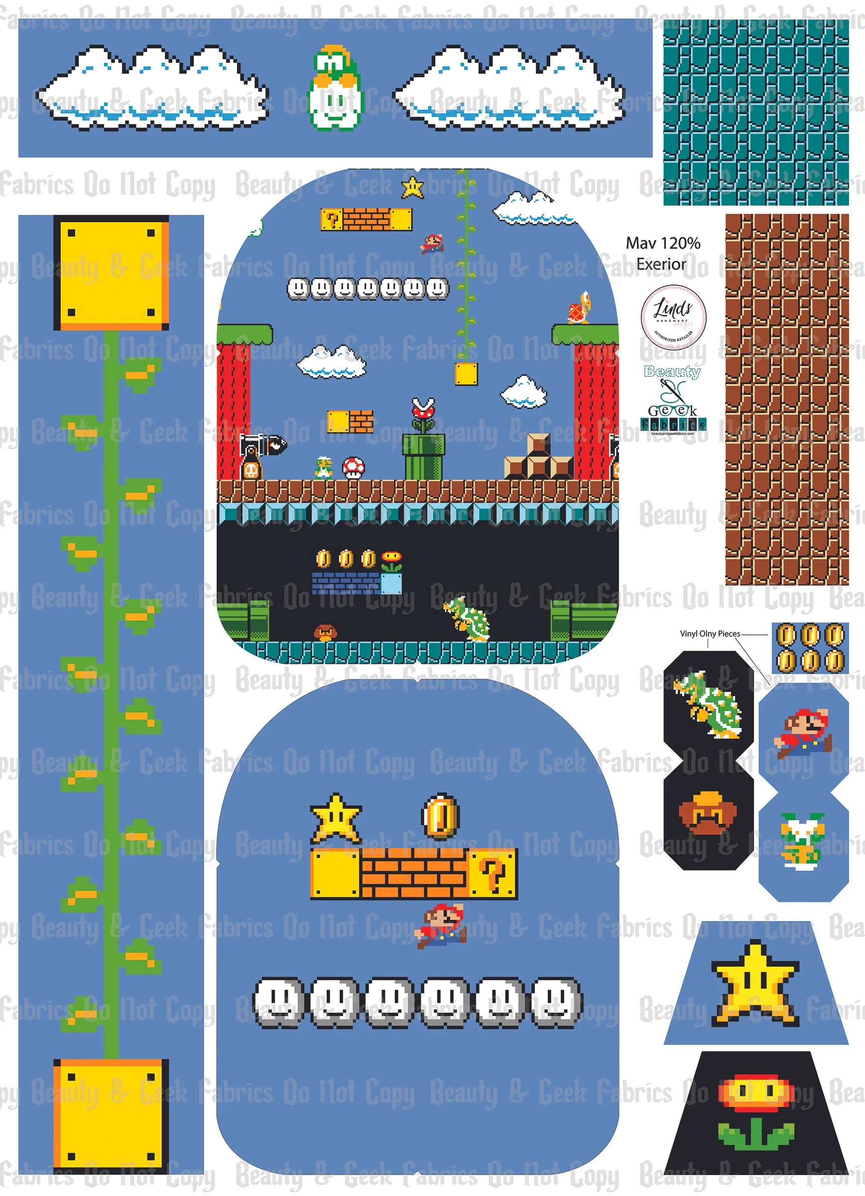 Super Bros Mav Pack Exterior Only - Cut N Sew - Past Print Preorder