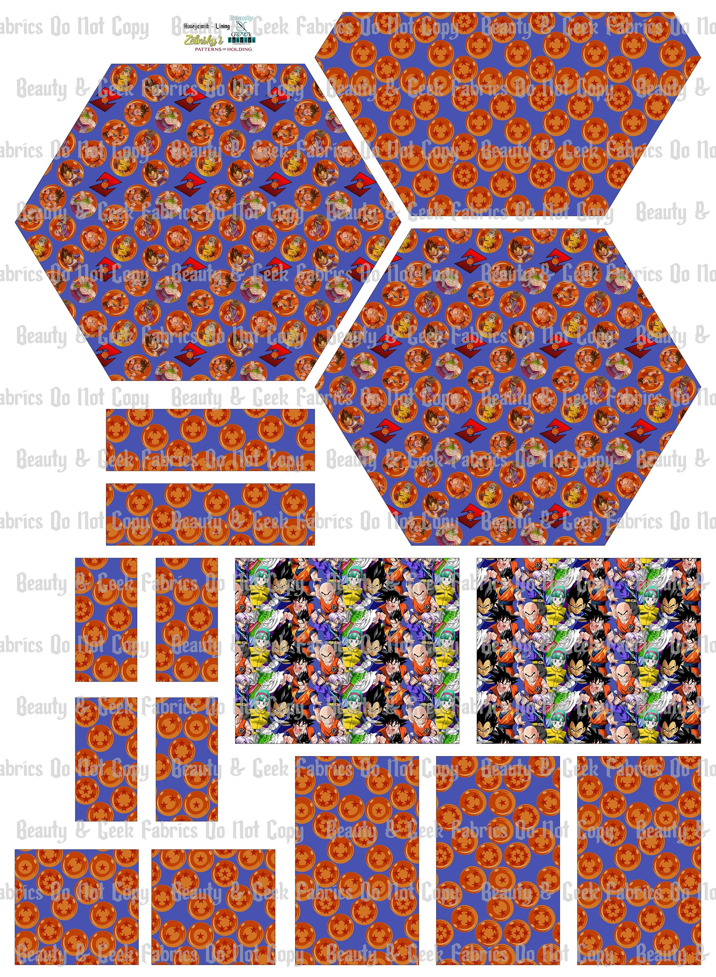 DBZ Honeycomb Lining Only - Cut N Sew - Past Print Preorder